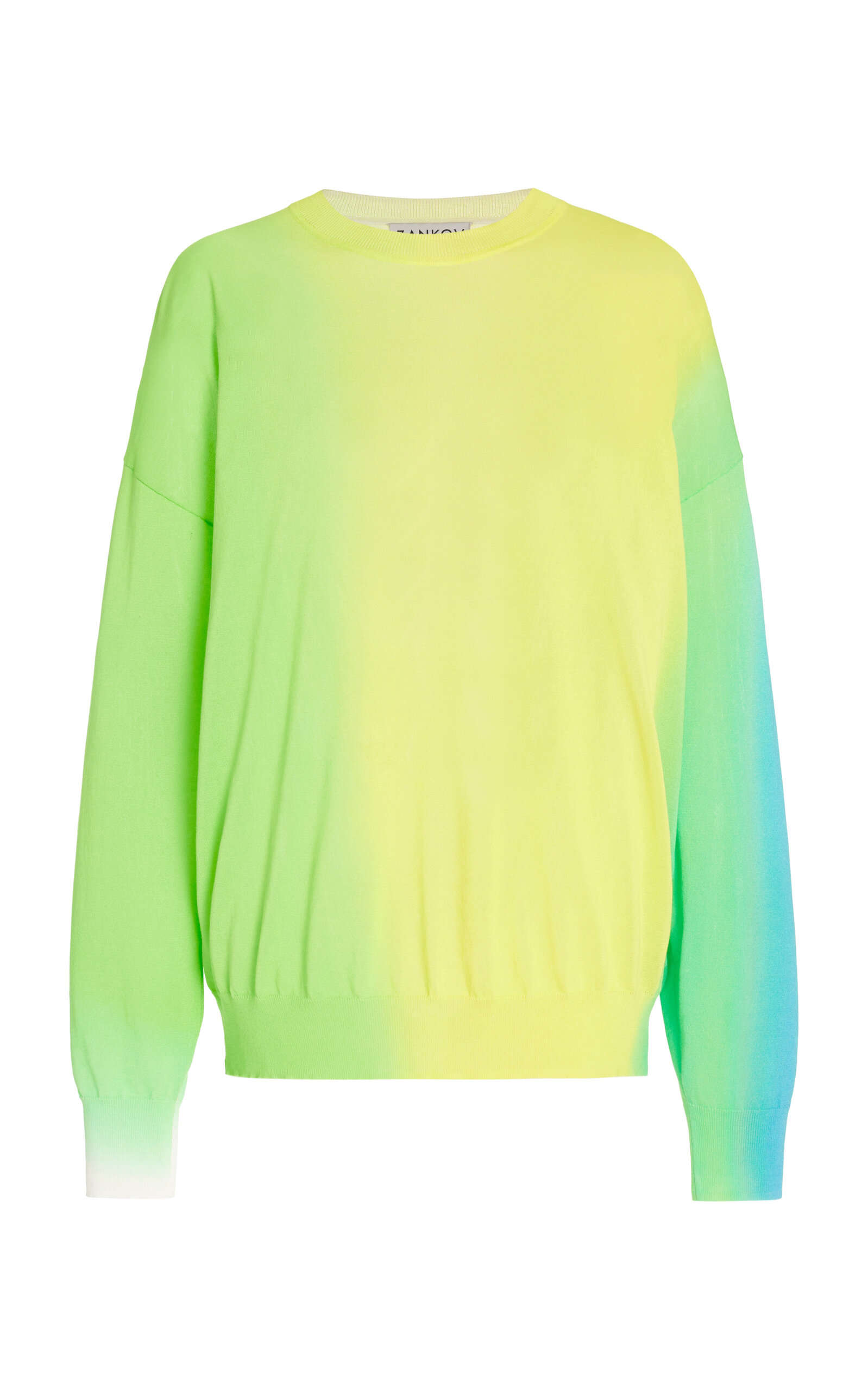 Zankov Gregor Ombre Cotton-blend Sweater In Yellow