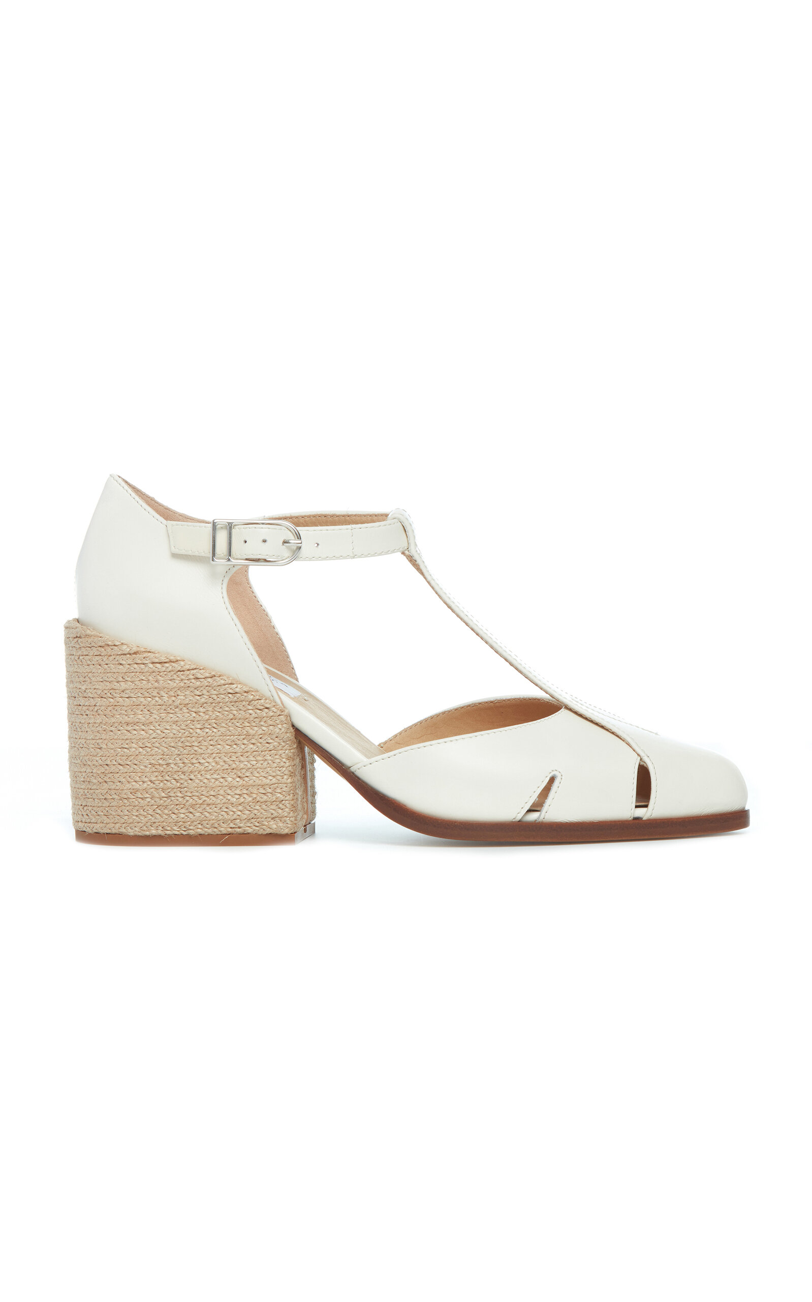 Shop Gabriela Hearst Ivy Leather Pumps In Off-white