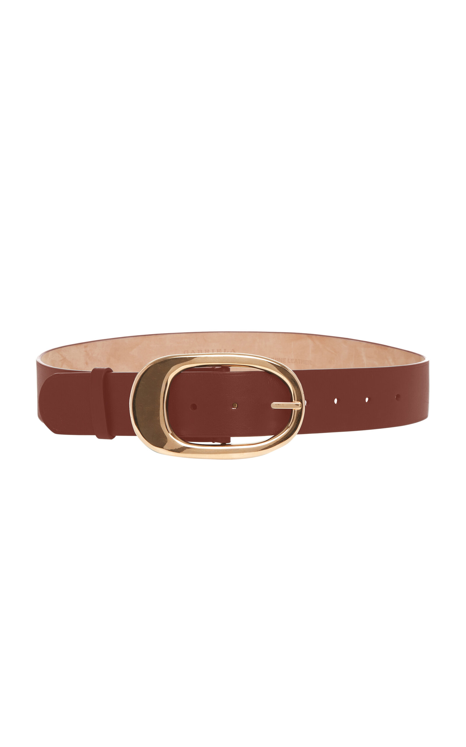 Gabriela Hearst Lozewce Leather Belt In Brown