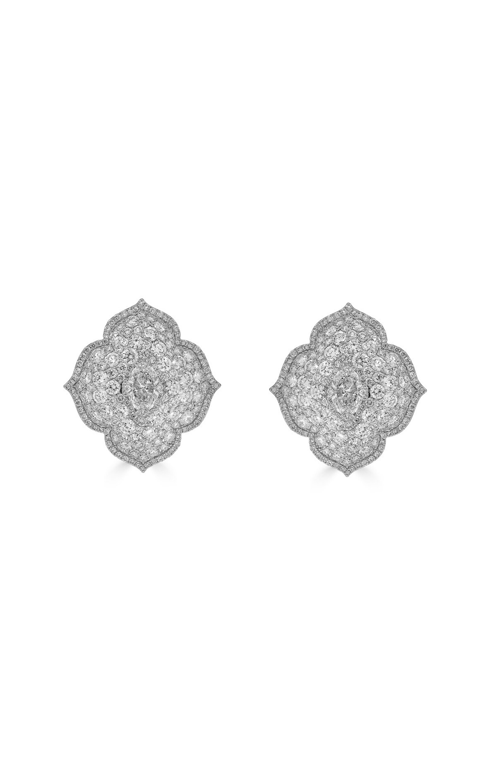 18K White Gold Diamond Pasha Earrings