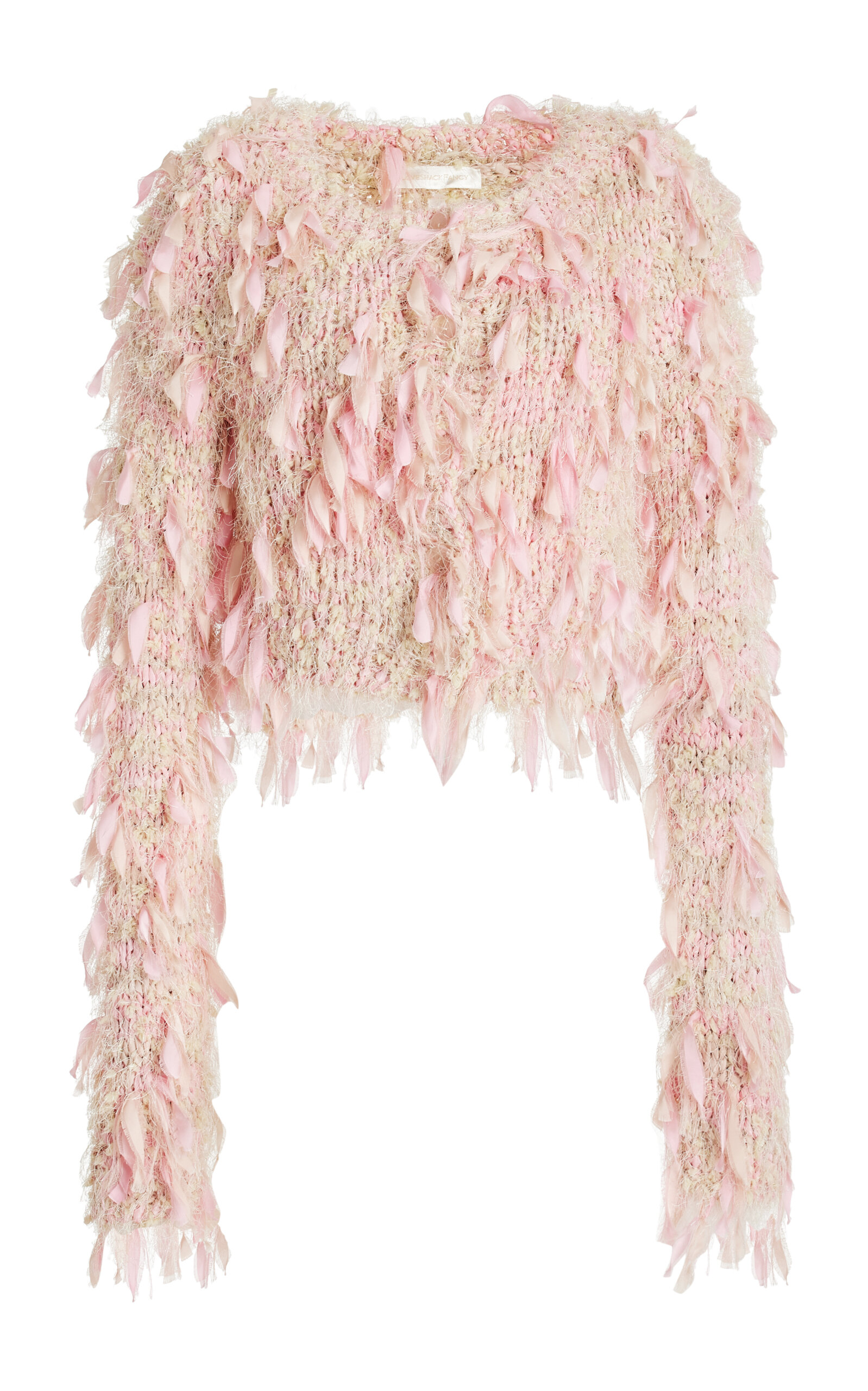 Loveshackfancy Carol Shaggy Cardigan In Pink