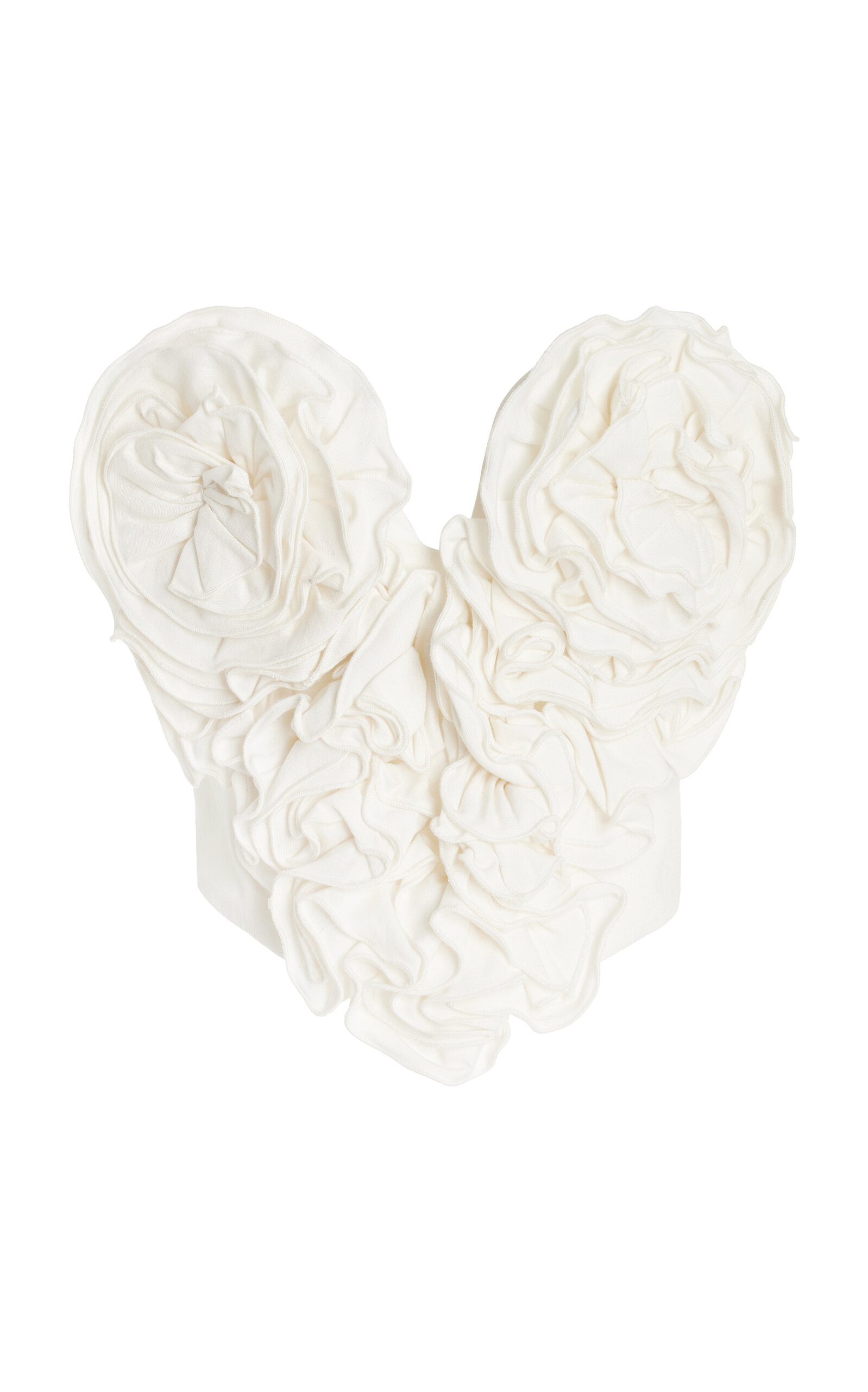 Shop Mara Hoffman Roxana Rosette-appliqued Cotton-blend Top In White