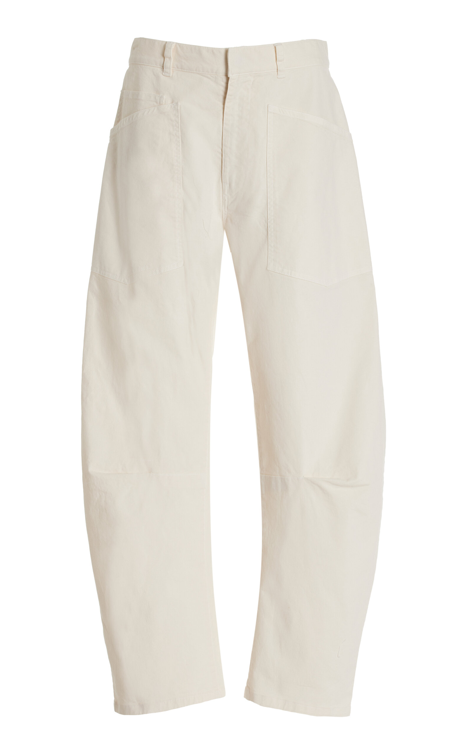 Nili Lotan Shon Cotton Balloon Pants In White