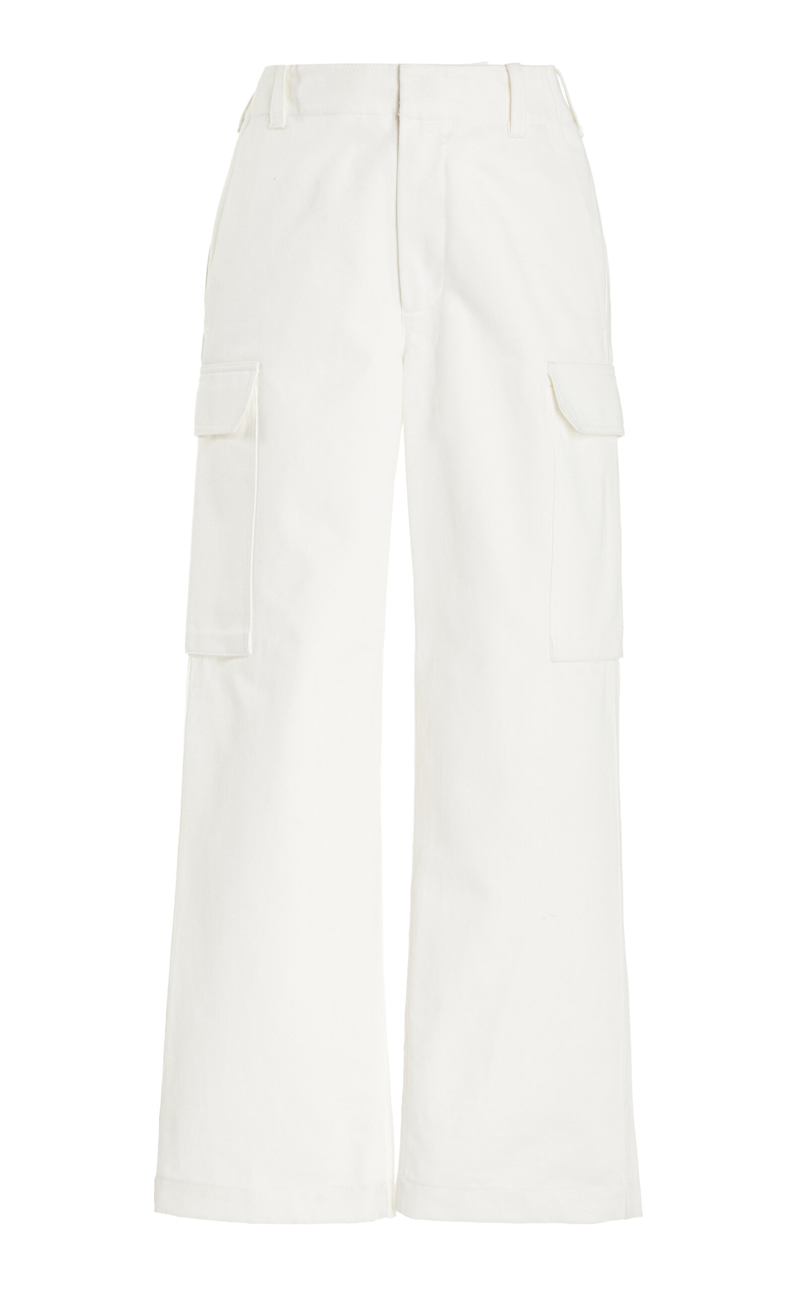 Shop Nili Lotan Leofred Cotton Cargo Pants In White
