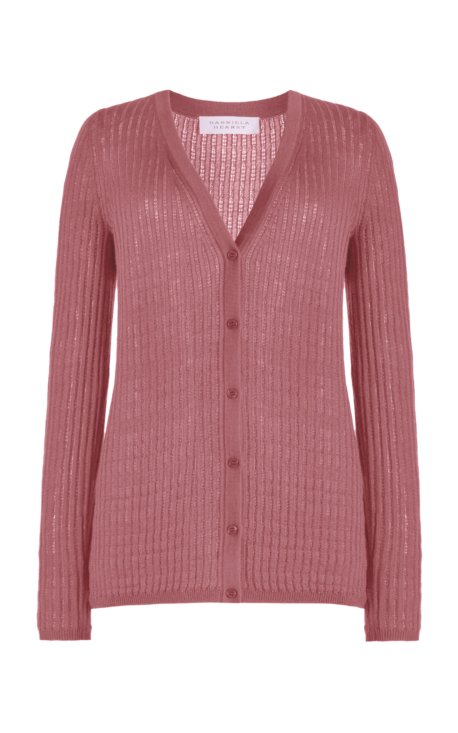 Gabriela Hearst Emma Pointelle-Knit Cashmere-Silk Cardigan