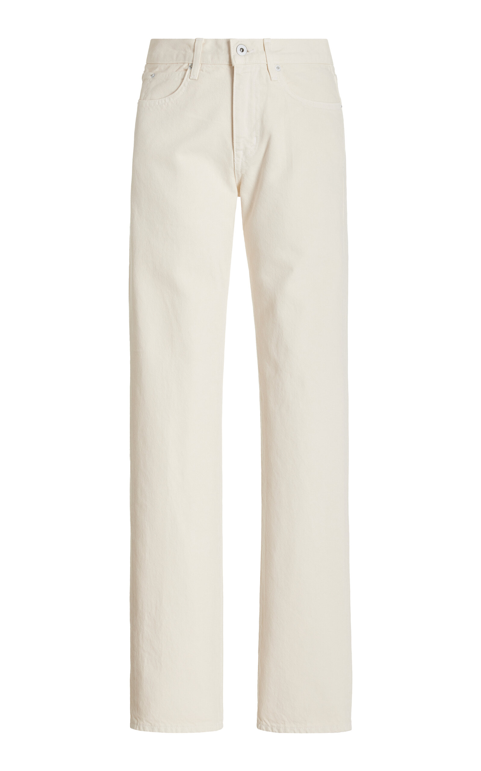 Slvrlake Sophie Rigid Mid-rise Long Straight-leg Jeans In White