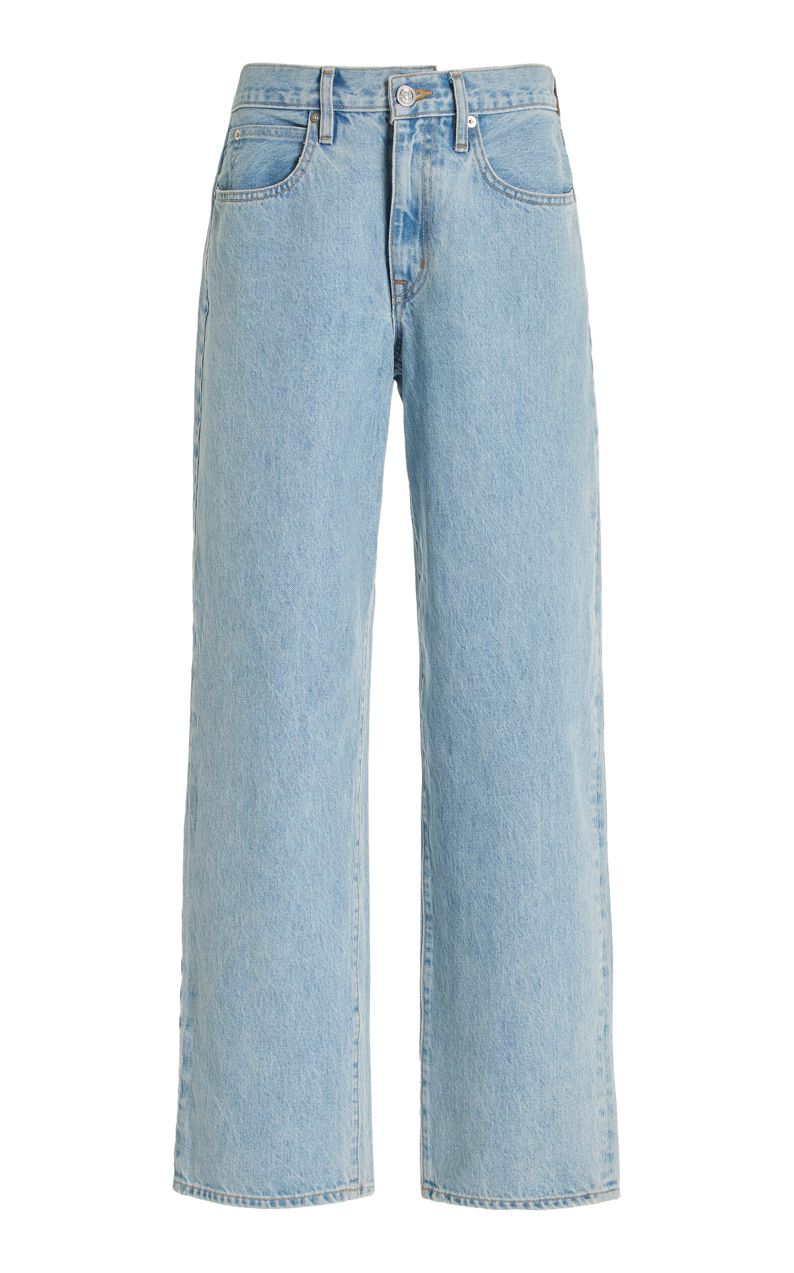 Shop Slvrlake Tess Rigid High-rise Straight-leg Jeans In Light Wash
