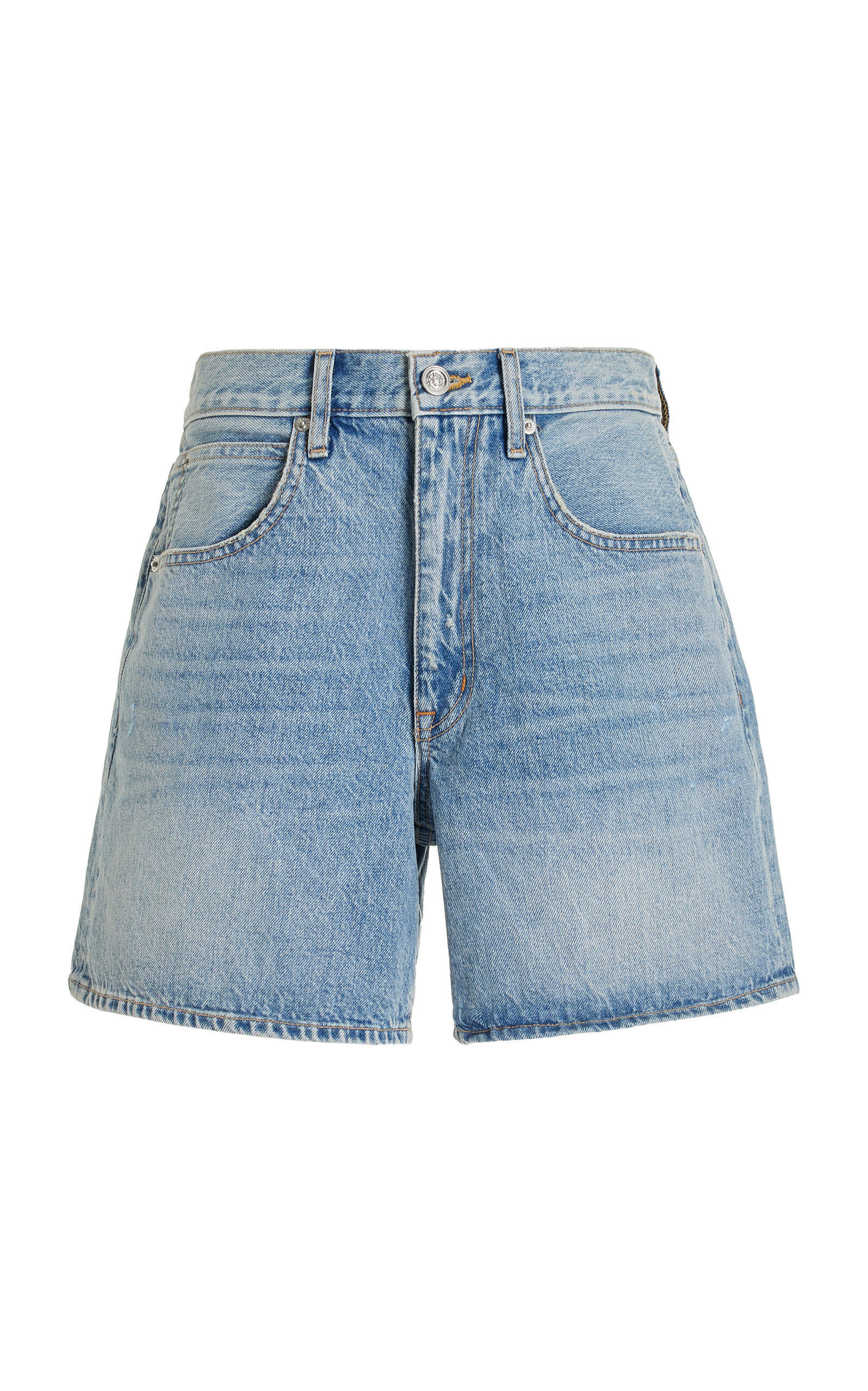 SLVRLAKE WALKER DENIM KNEE-LENGTH SHORTS