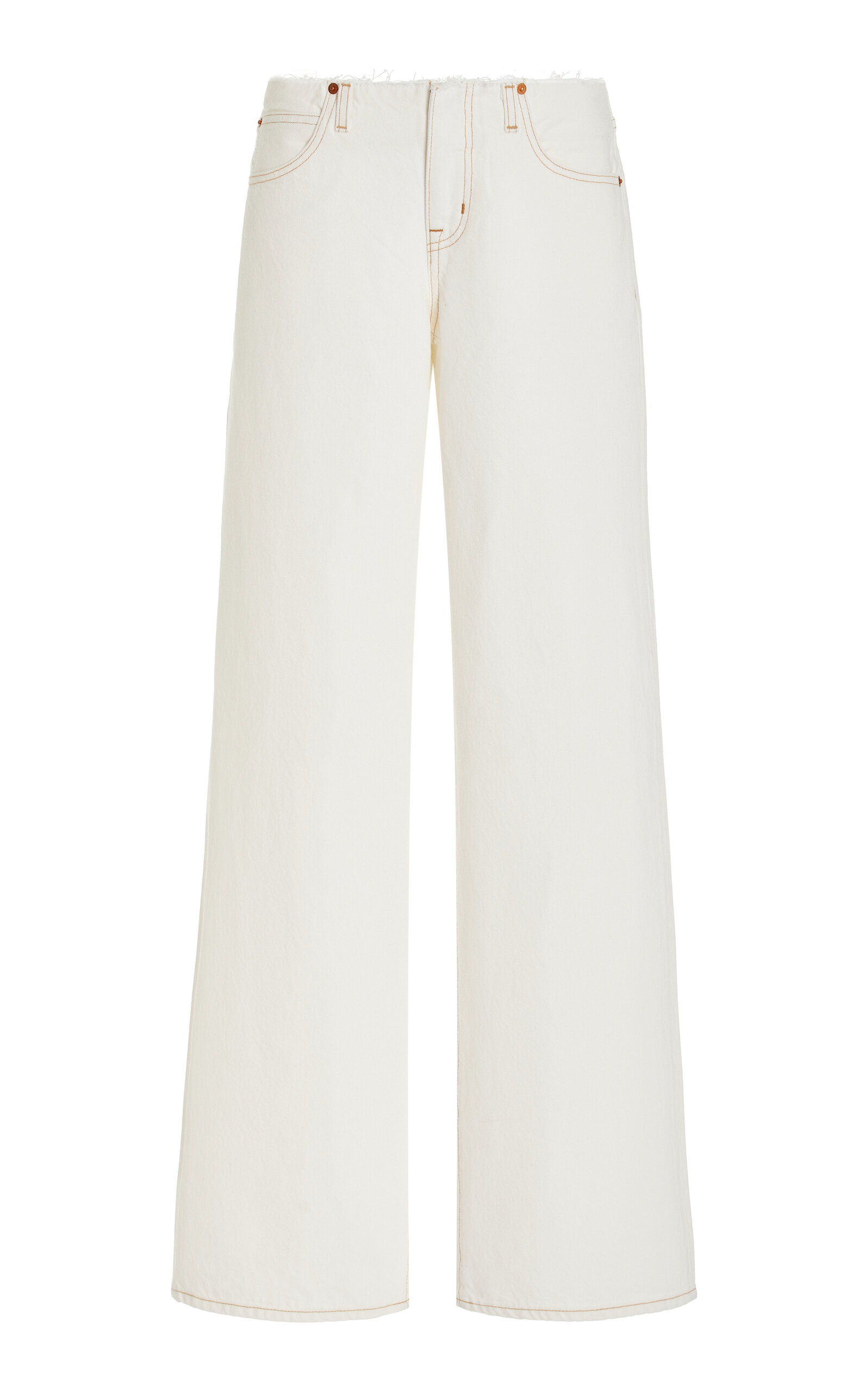 Slvrlake Mica Rigid Low-rise Wide-leg Jeans In White