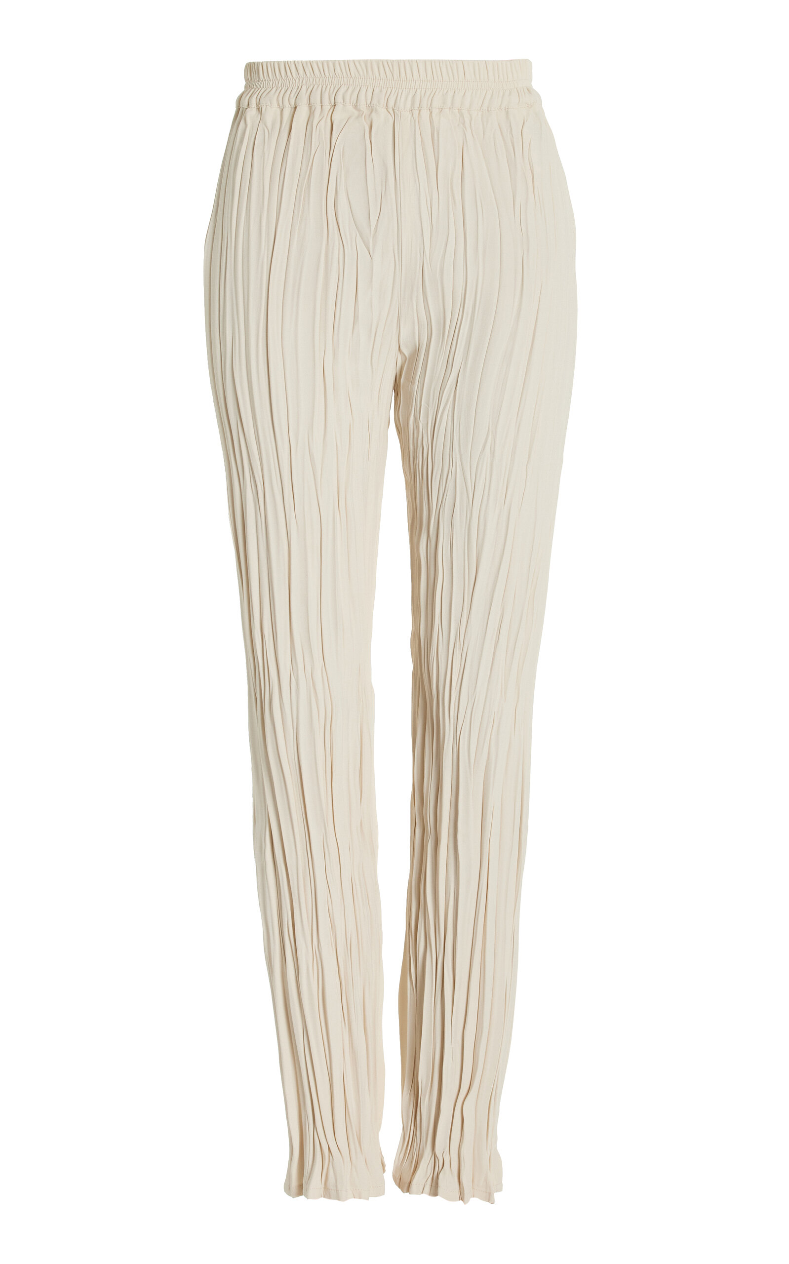 Bite Studios Maisie Plissã© Crepe Skinny Pants In White