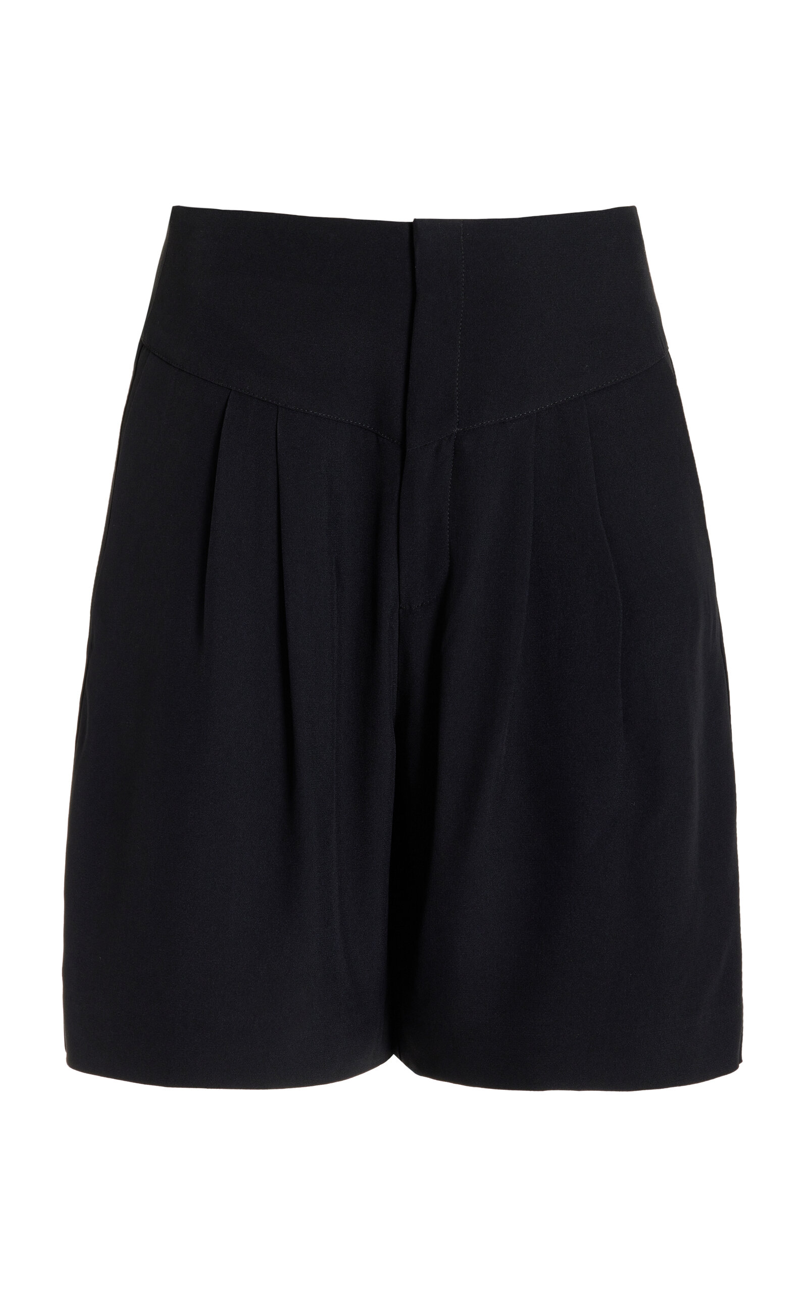 Shop Bite Studios Pleated Suiting Shorts In Black