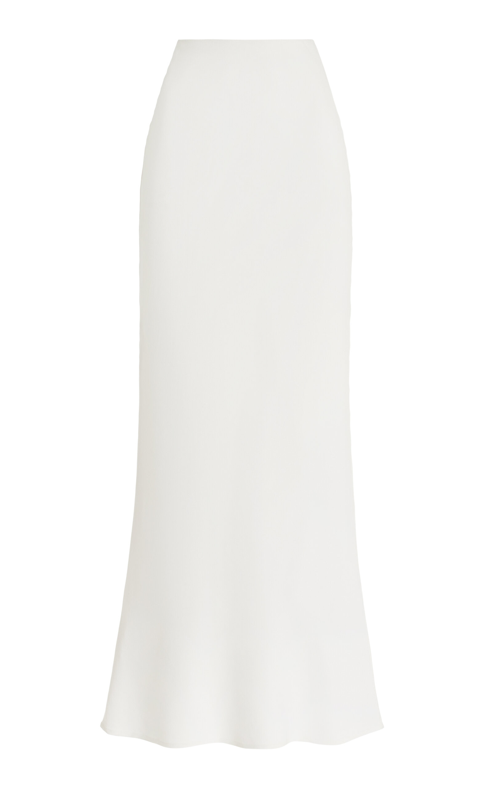 Shop Anemos Bias-cut Stretch Twill Maxi Skirt In White