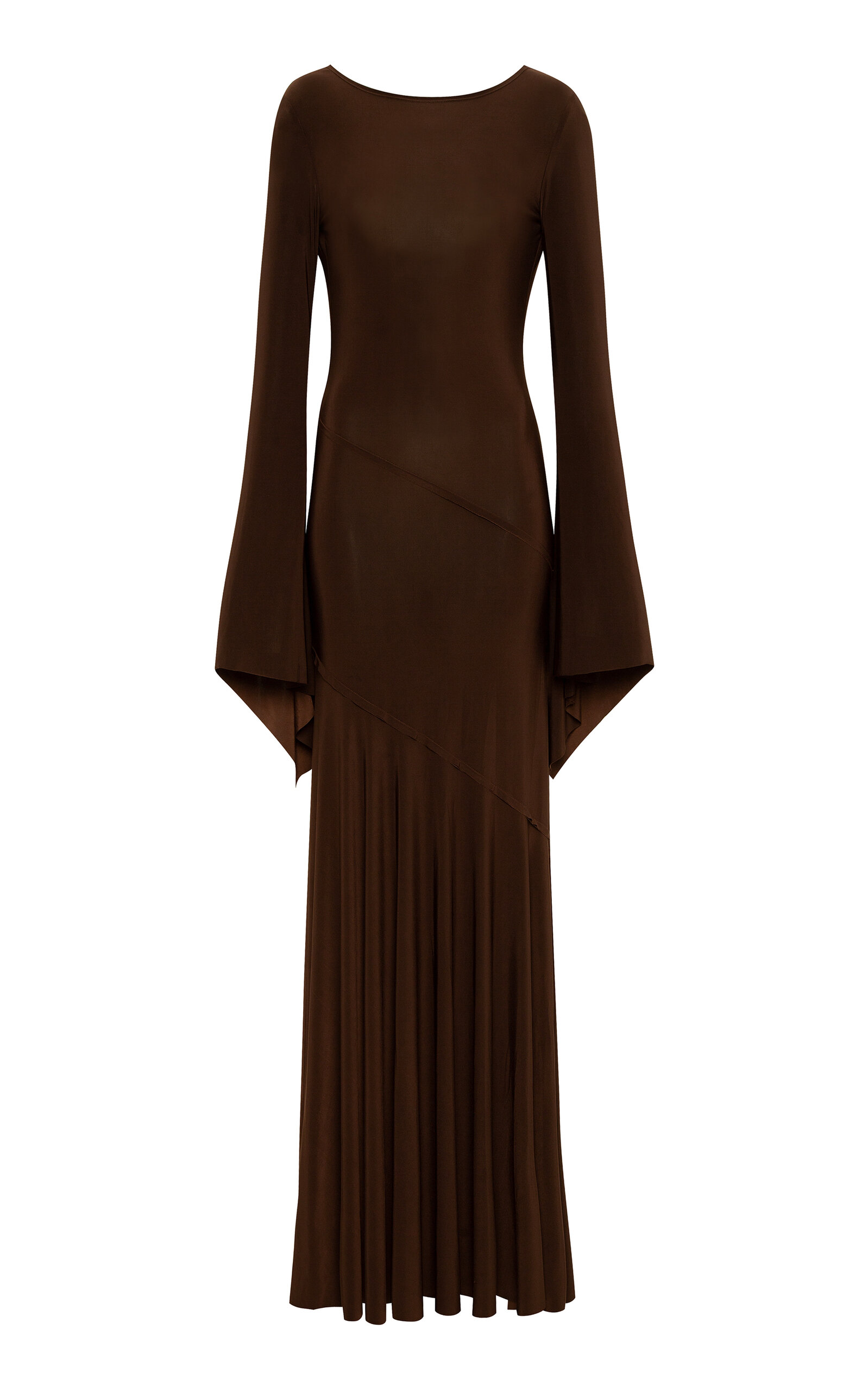 siedrés exclusive alin open-back jersey maxi dress Siedres In Brown 