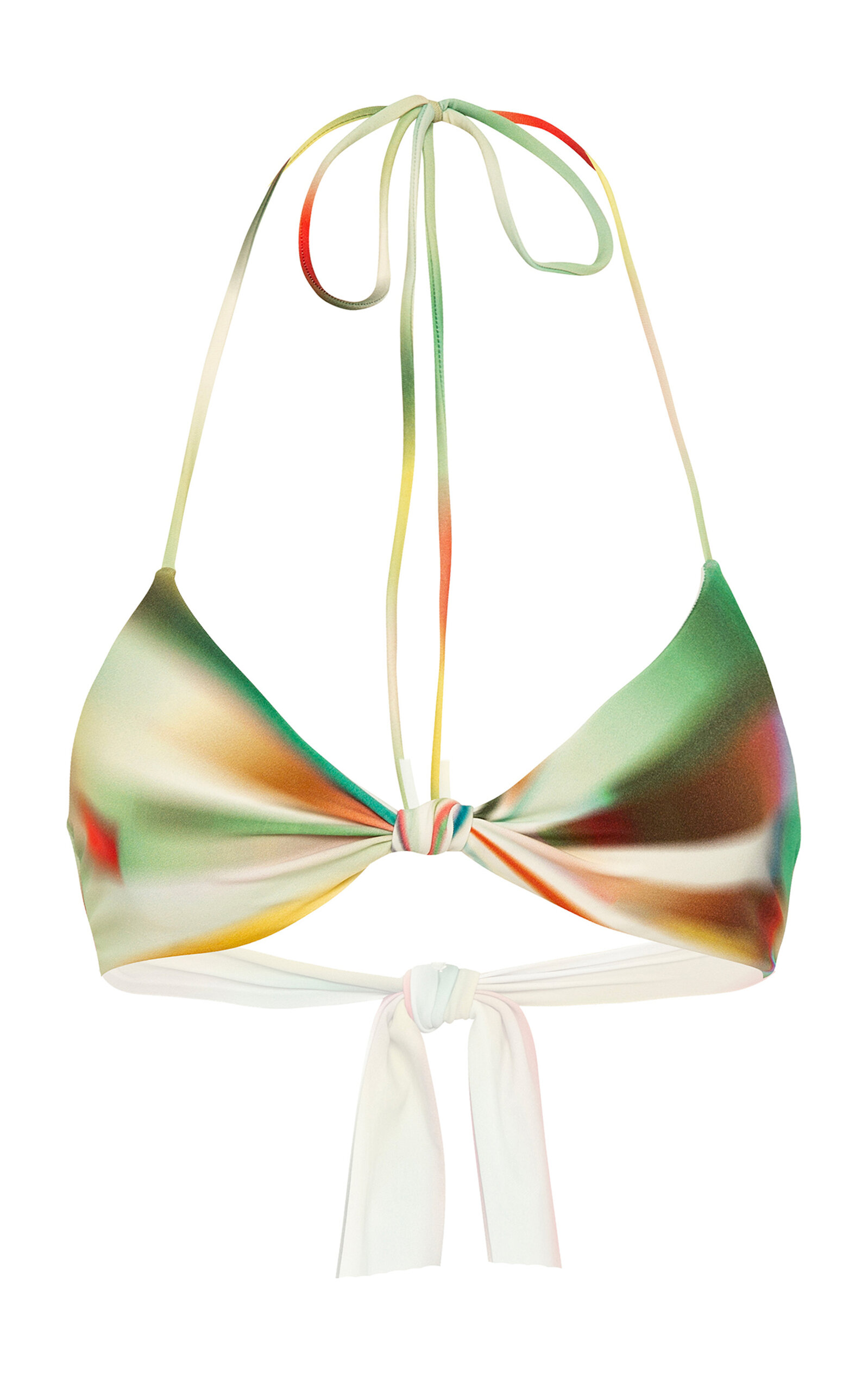 Siedres Liya Printed Halterneck Bikini Top In Multi