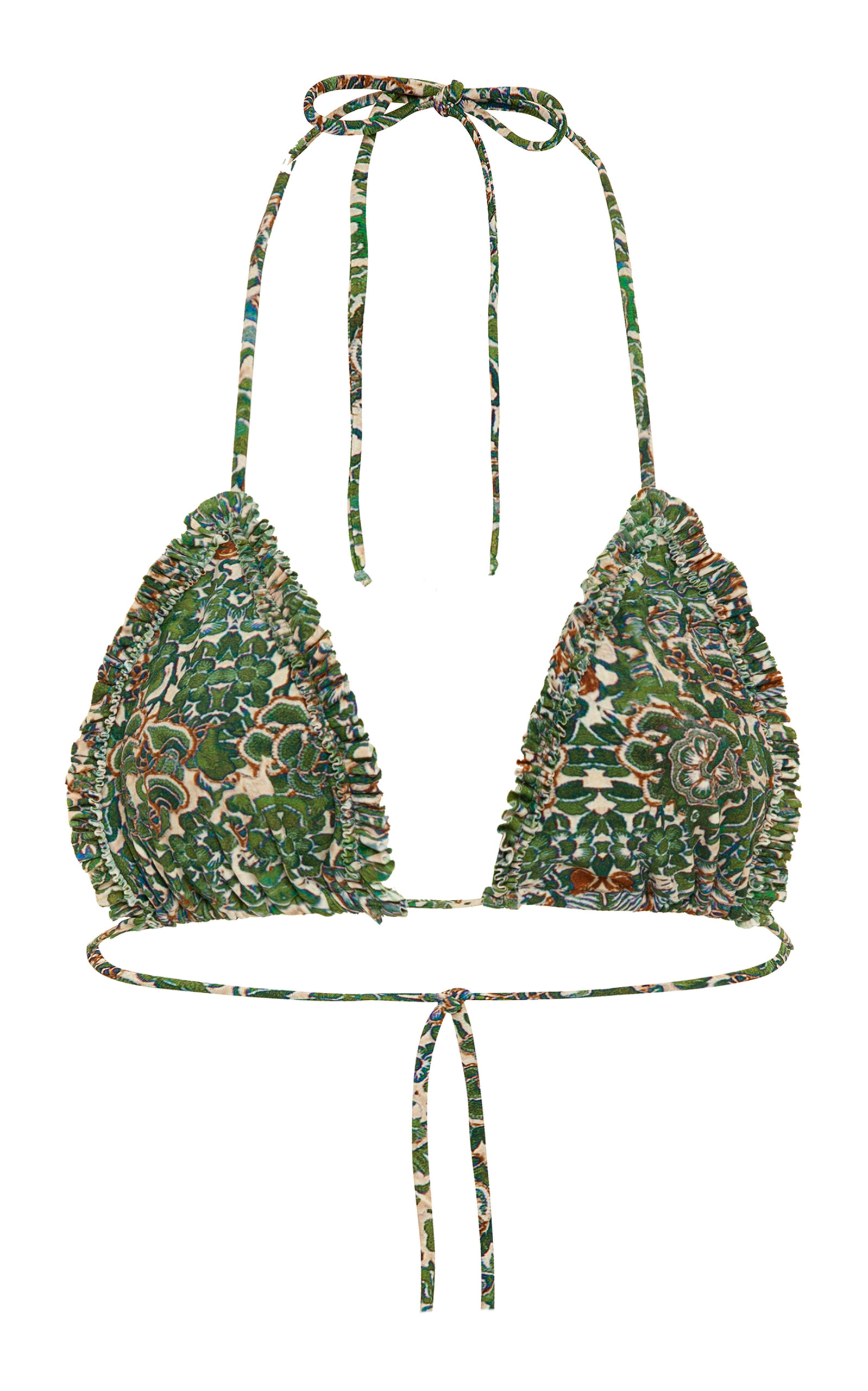 Siedres Vulf Printed Triangle Bikini Top In Multi
