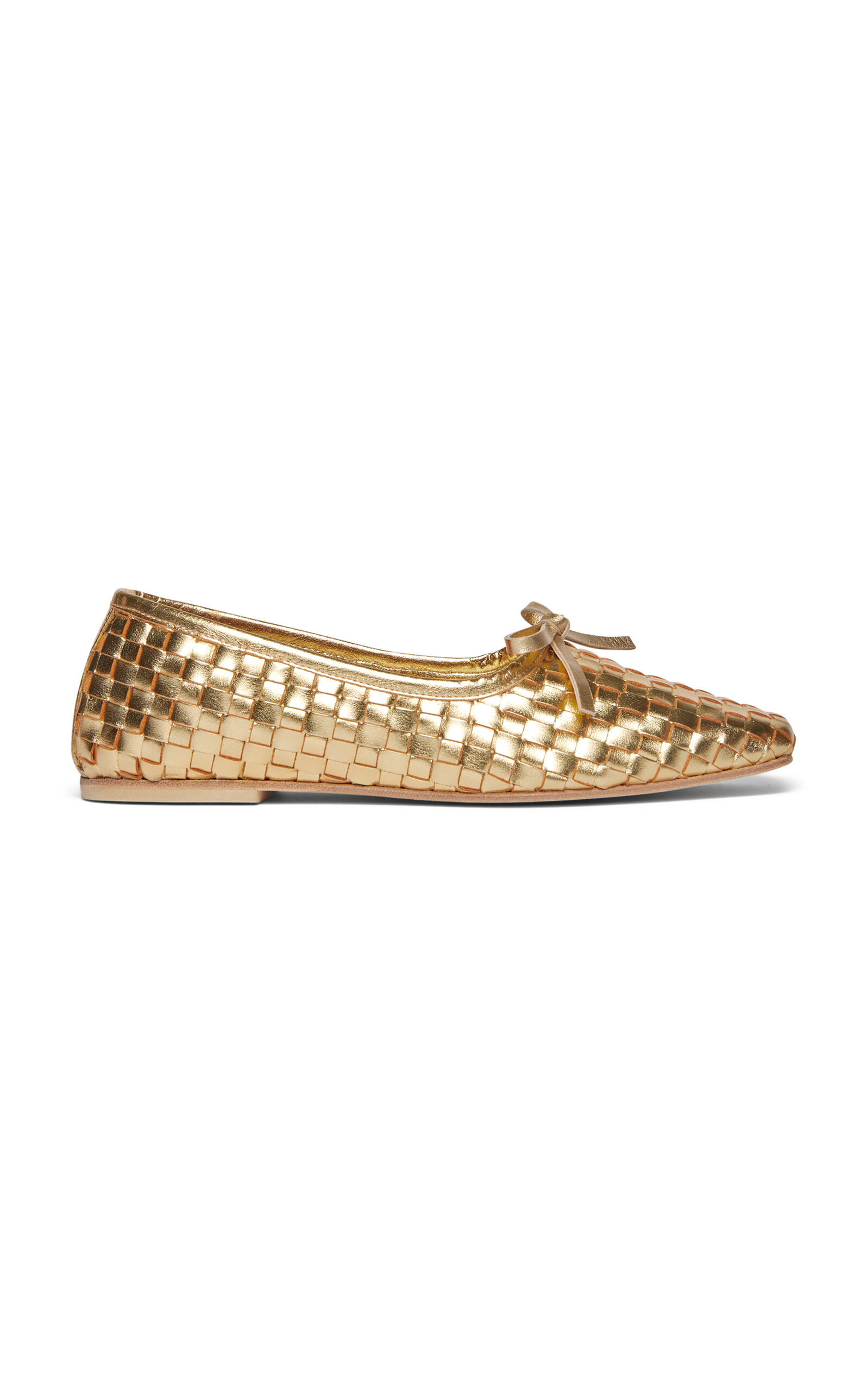 FRĒDA SALVADOR Jada Metallic Leather Flats