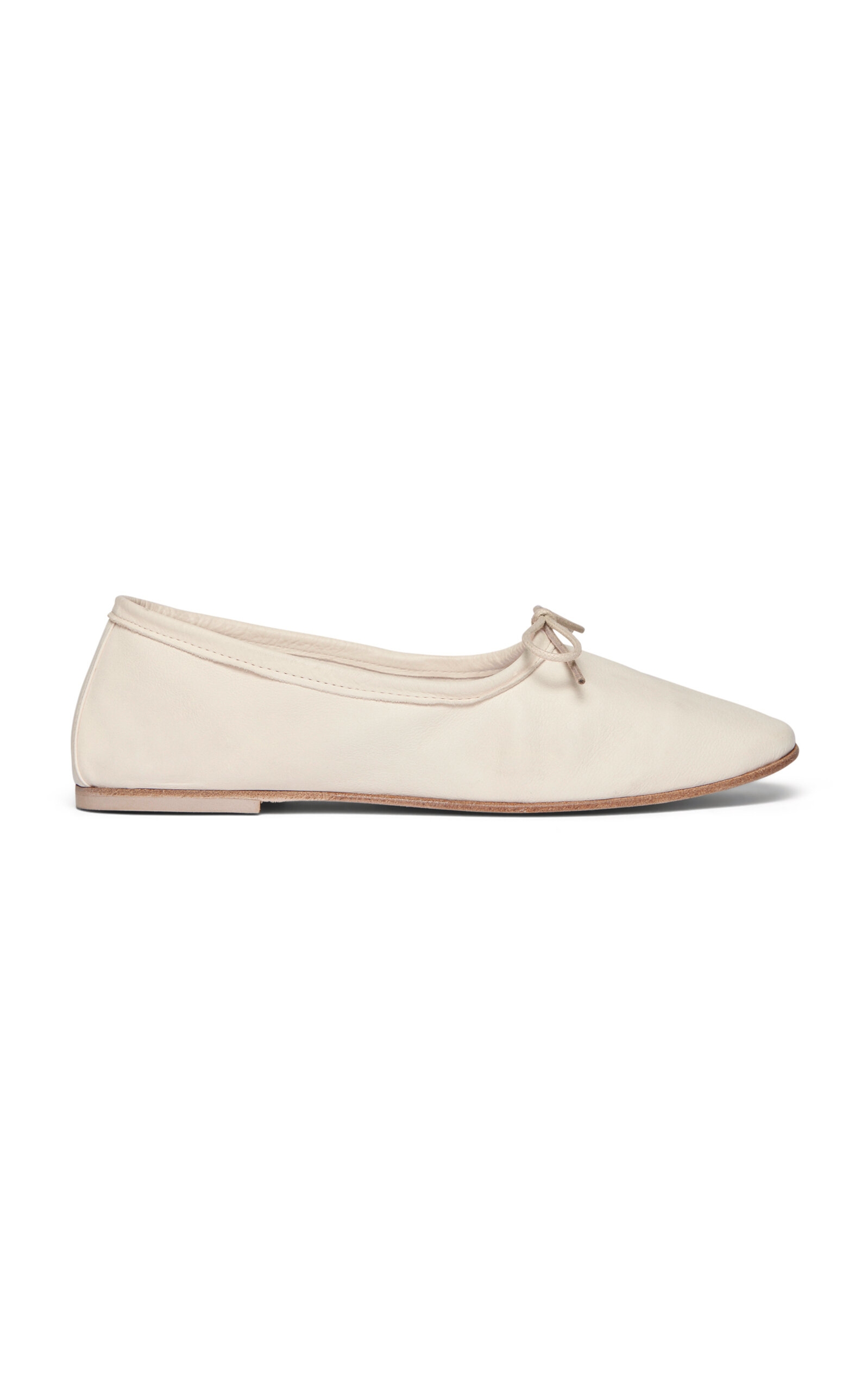 Freda Salvador Roma Leather Flats In Ivory
