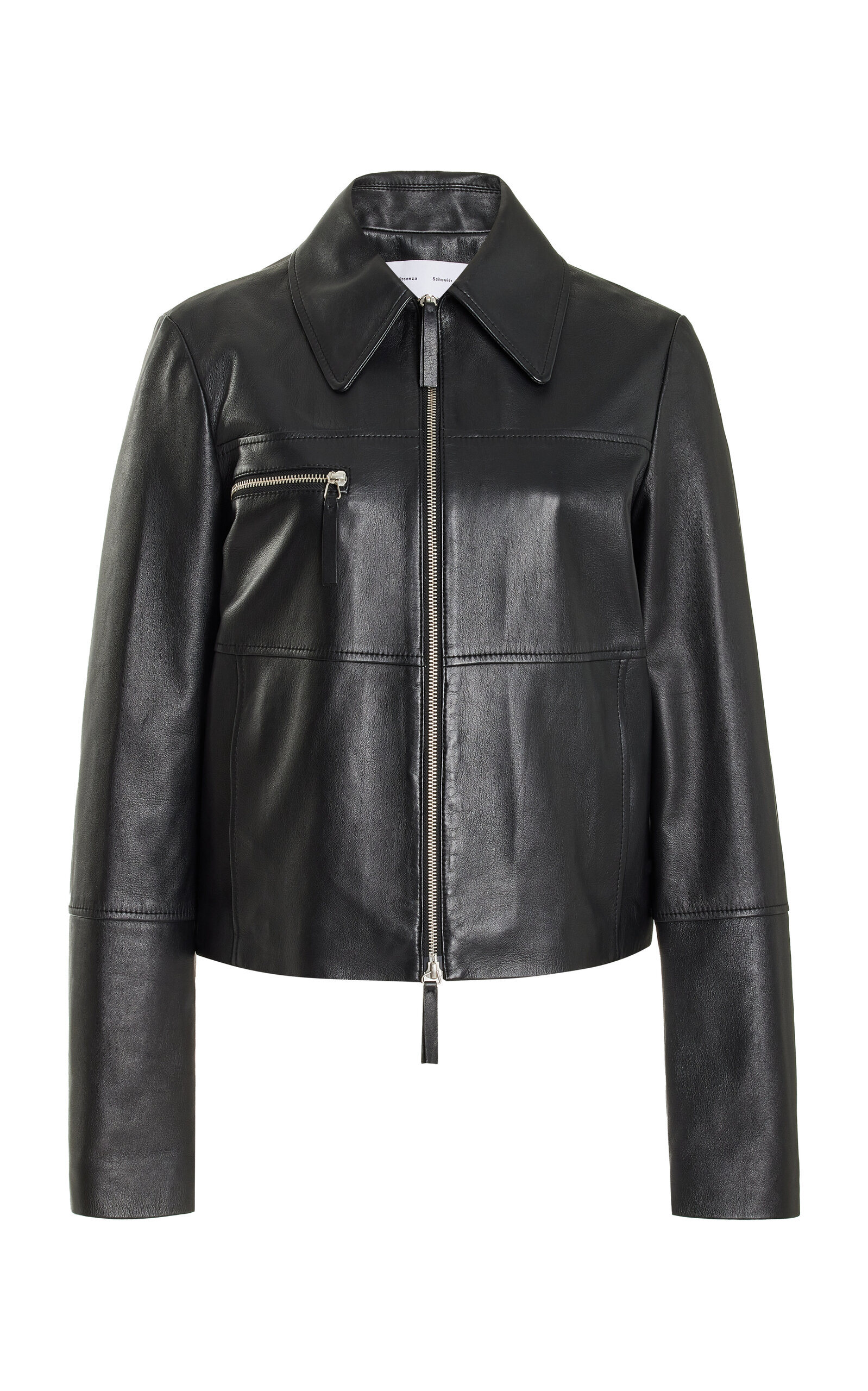 Shop Proenza Schouler White Label Annabel Leather Jacket In Black