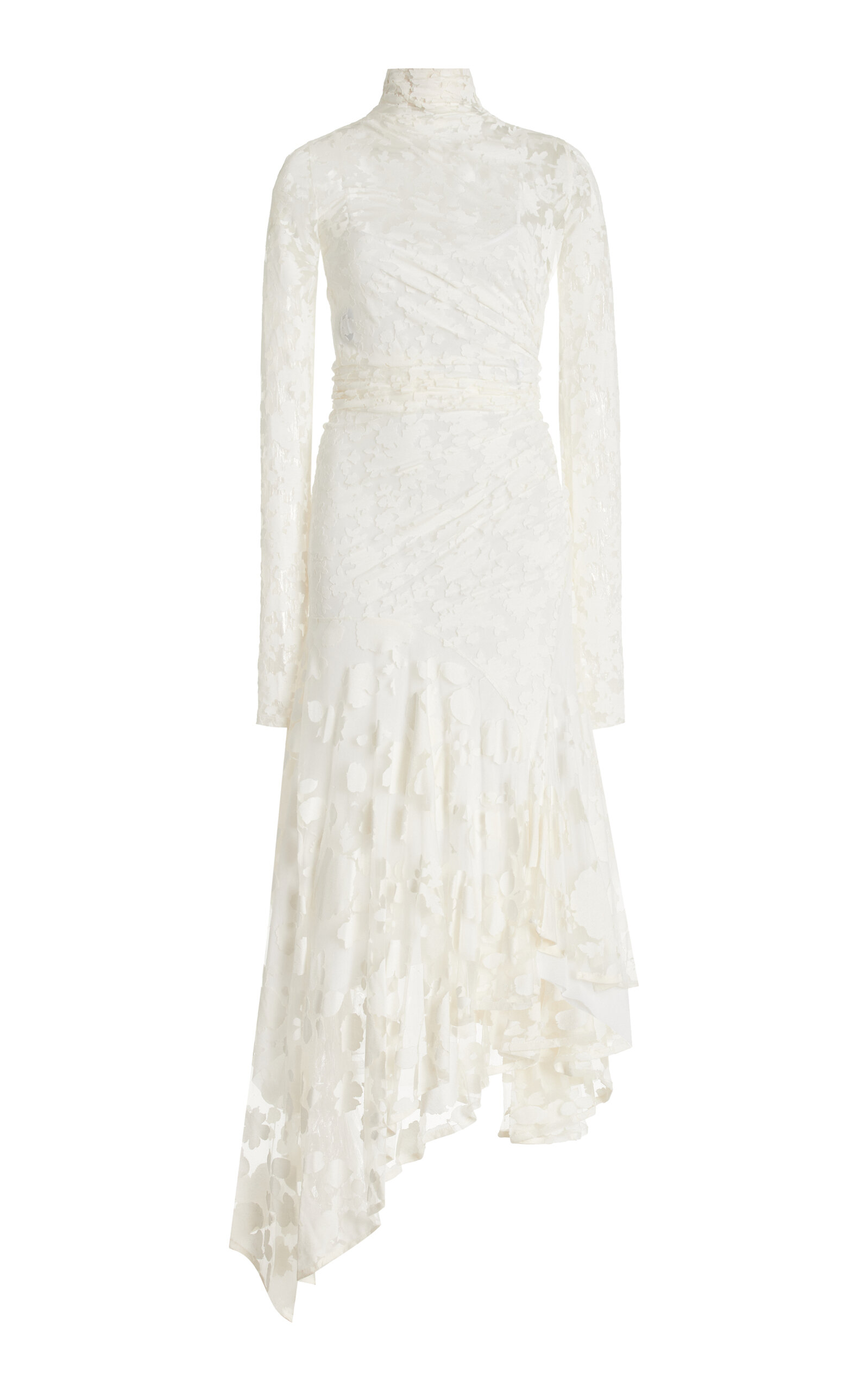 Philosophy Di Lorenzo Serafini Ruffled Lace Midi Dress In White