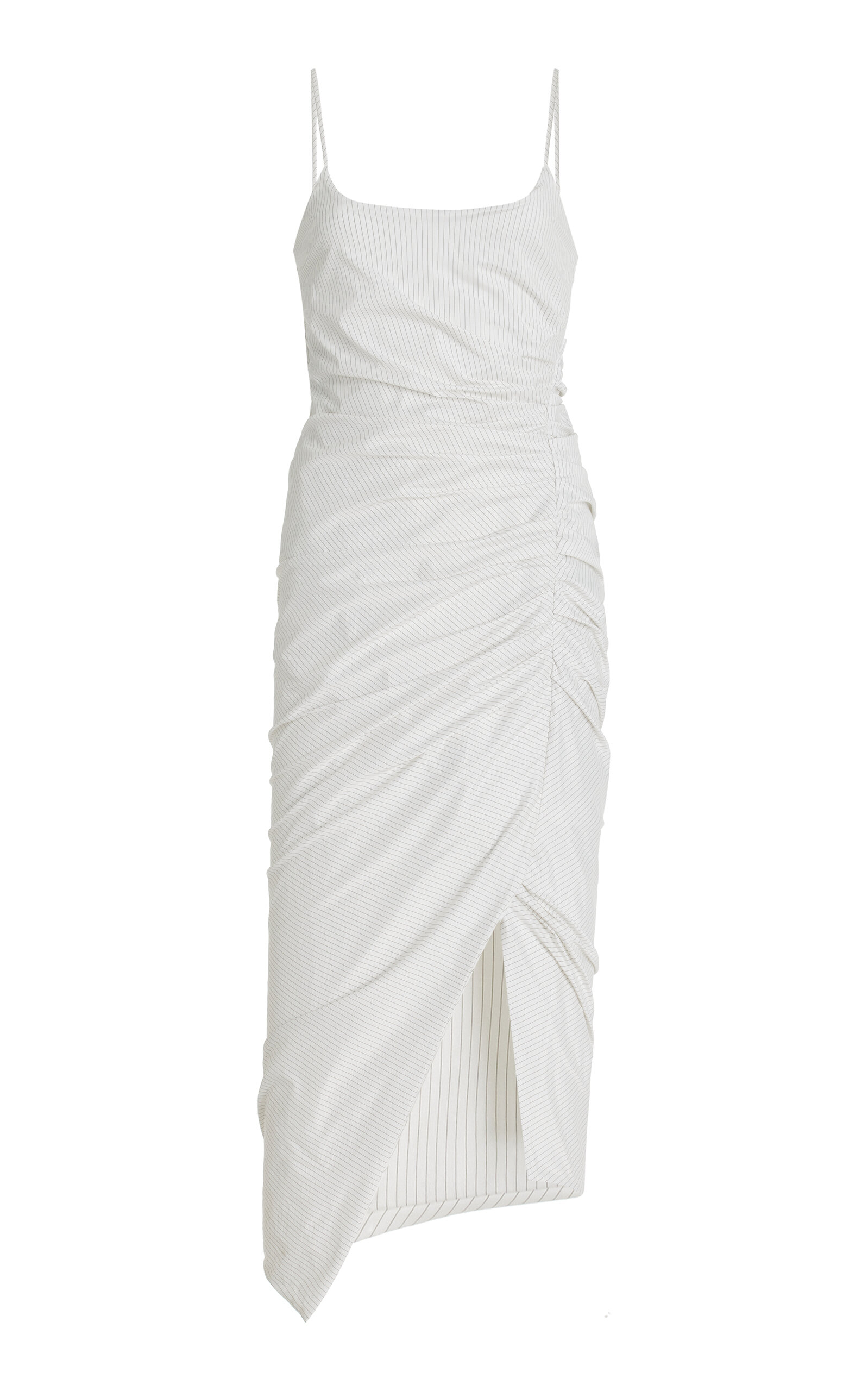 Philosophy Di Lorenzo Serafini Gathered Poplin Midi Dress In White