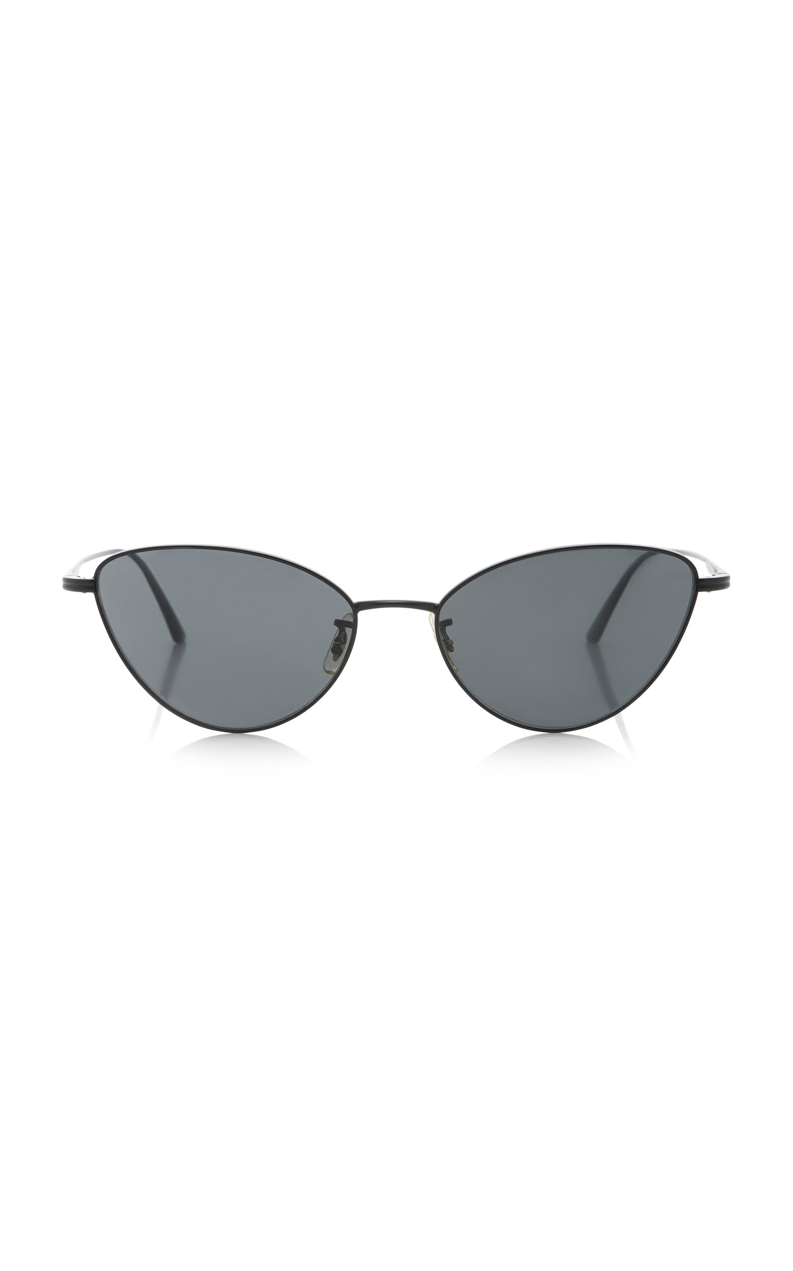 Khaite X Oliver Peoples 1998c Cat-eye Metal Sunglasses In Black