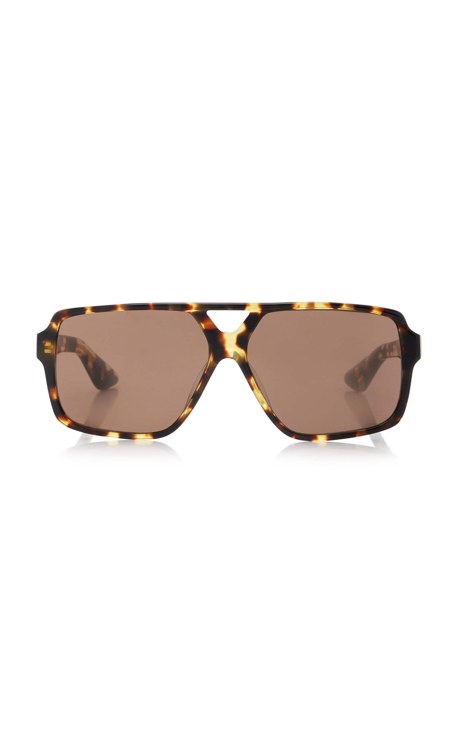 Khaite X Oliver Peoples 1977c Oversized Aviator-frame Acetate Sunglasses In Brown