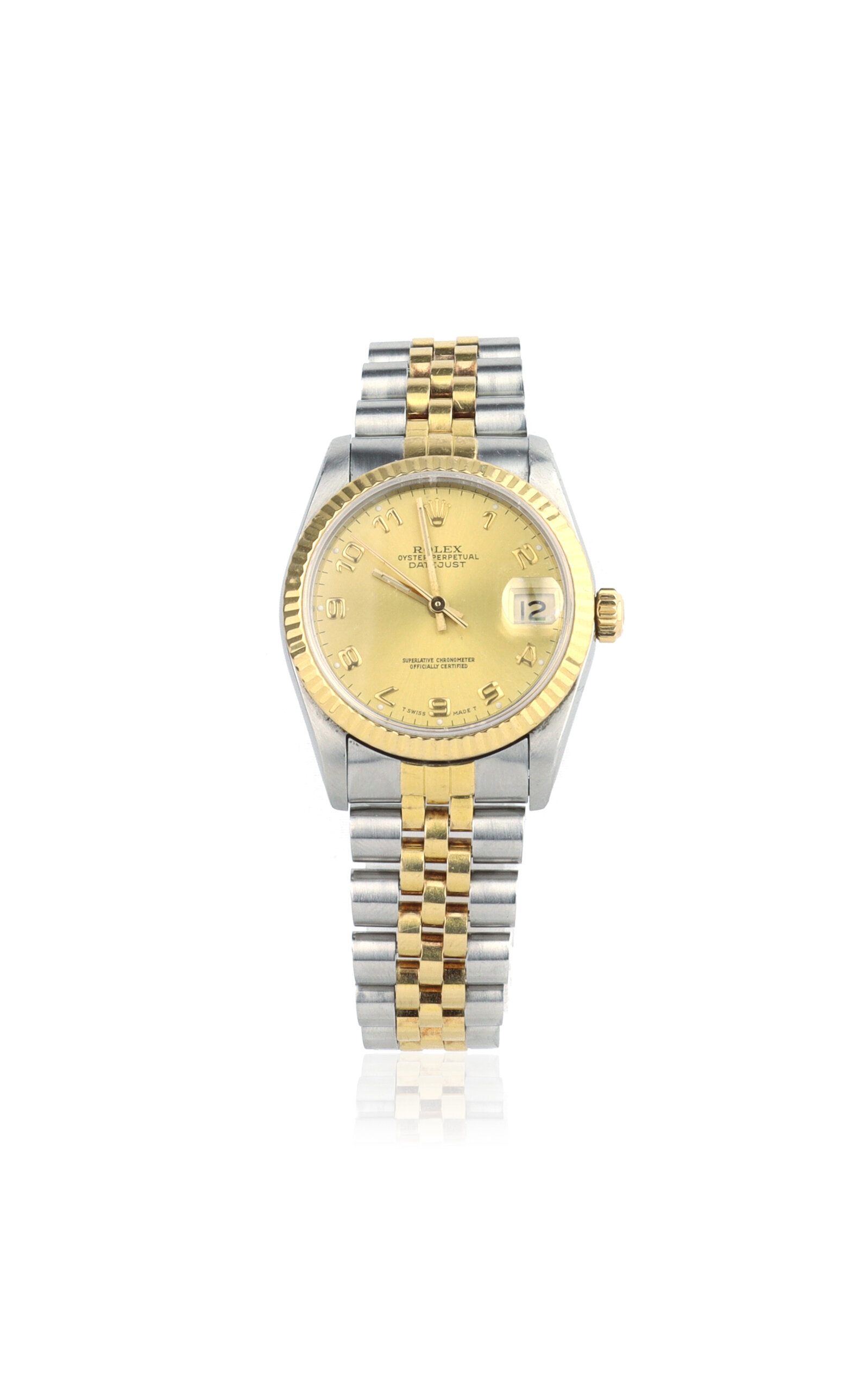 Private Label London Vintage Rolex Datejust Stainless Steel; 18k Yellow Gold Watch
