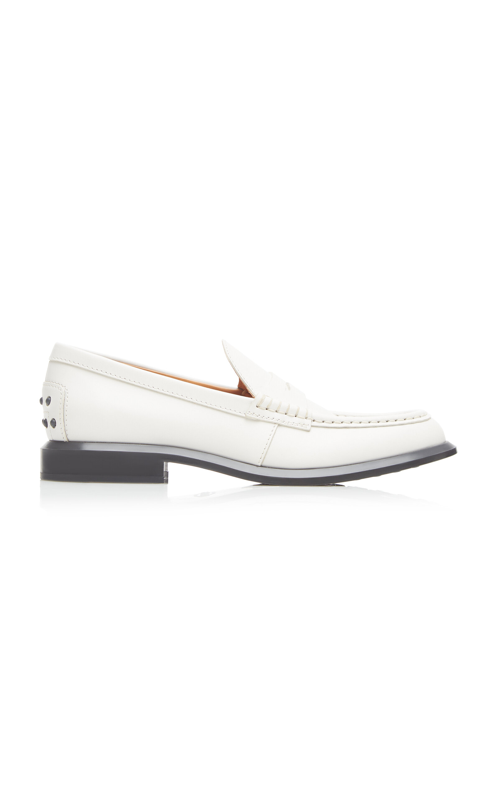 Tod's Leather Penny Loafers In White