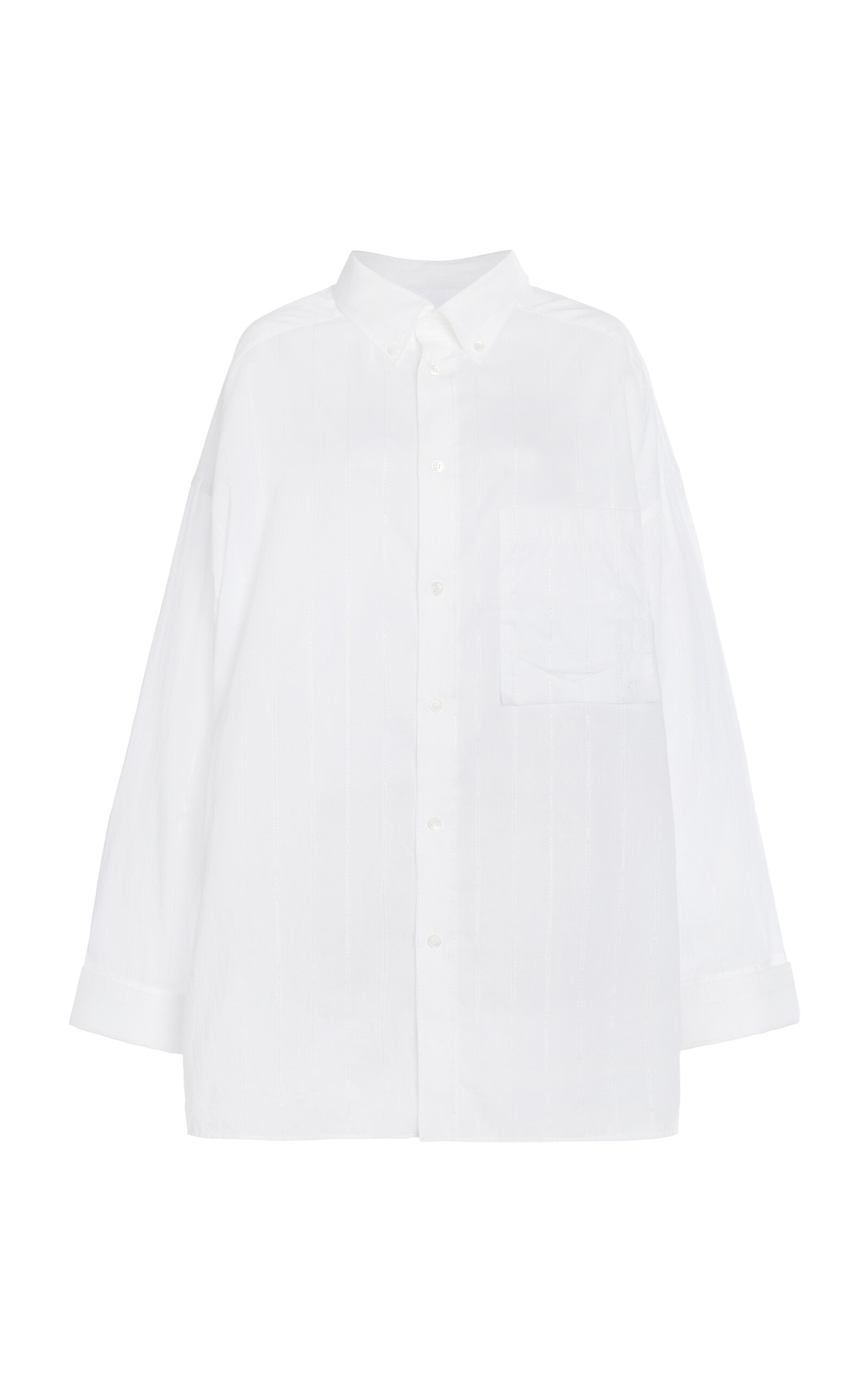 Shop Darkpark Nathalie Oversized Cotton Shirt In White