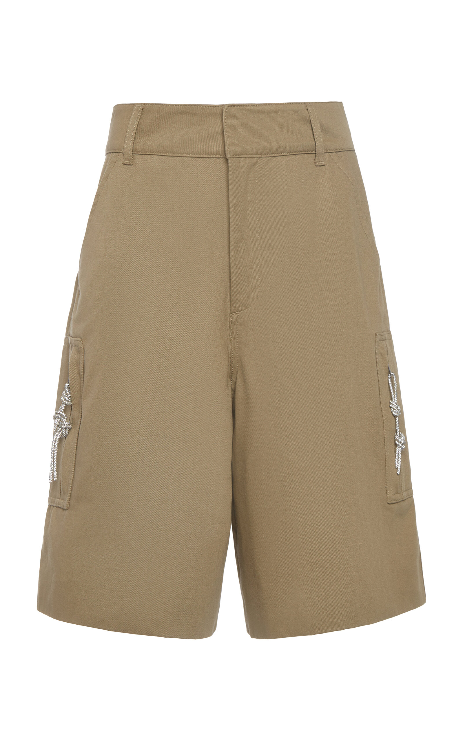 Darkpark Nina Twill Cargo Shorts In Brown