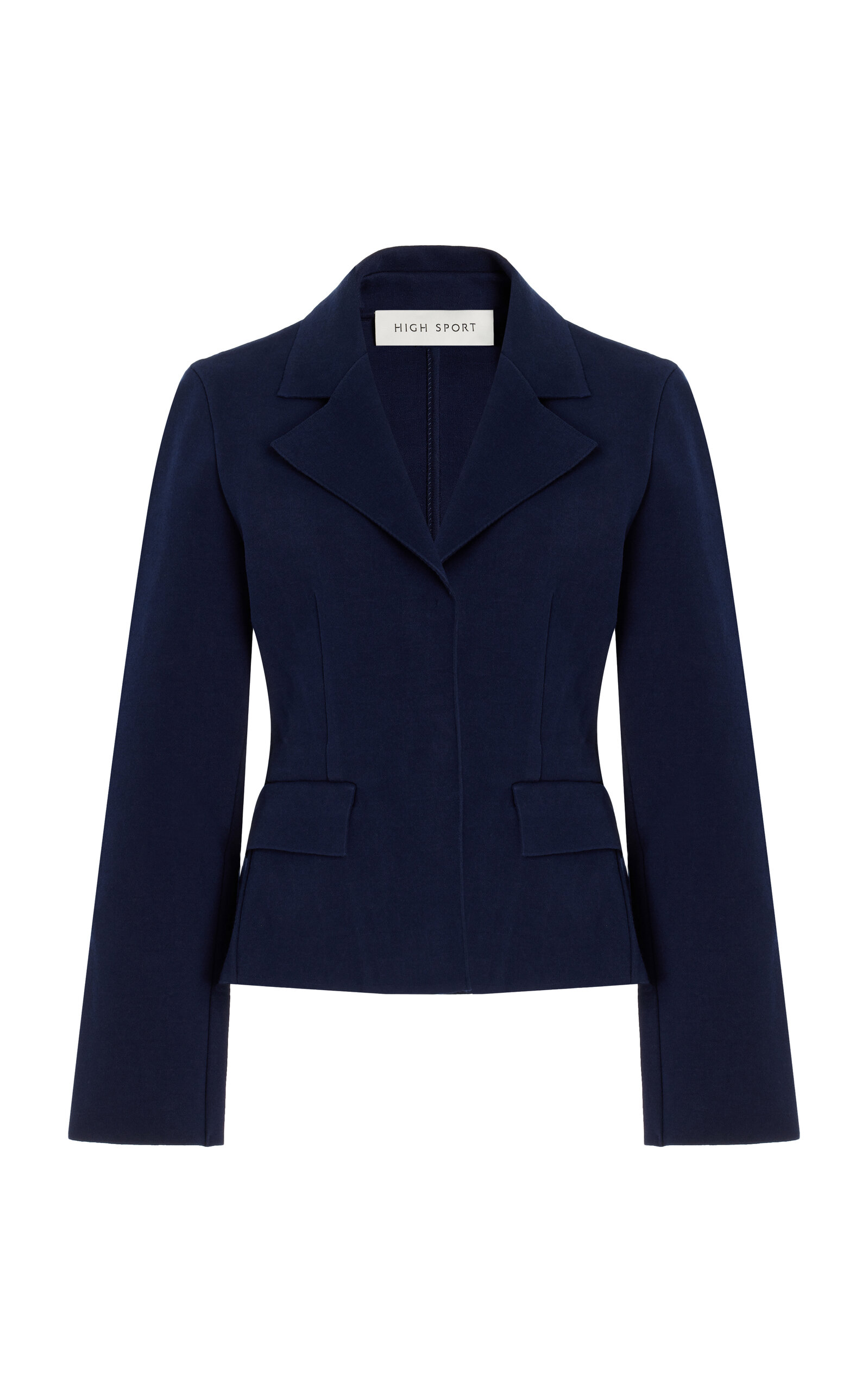 Shop High Sport Remita Cotton-blend Knit Jacket In Navy