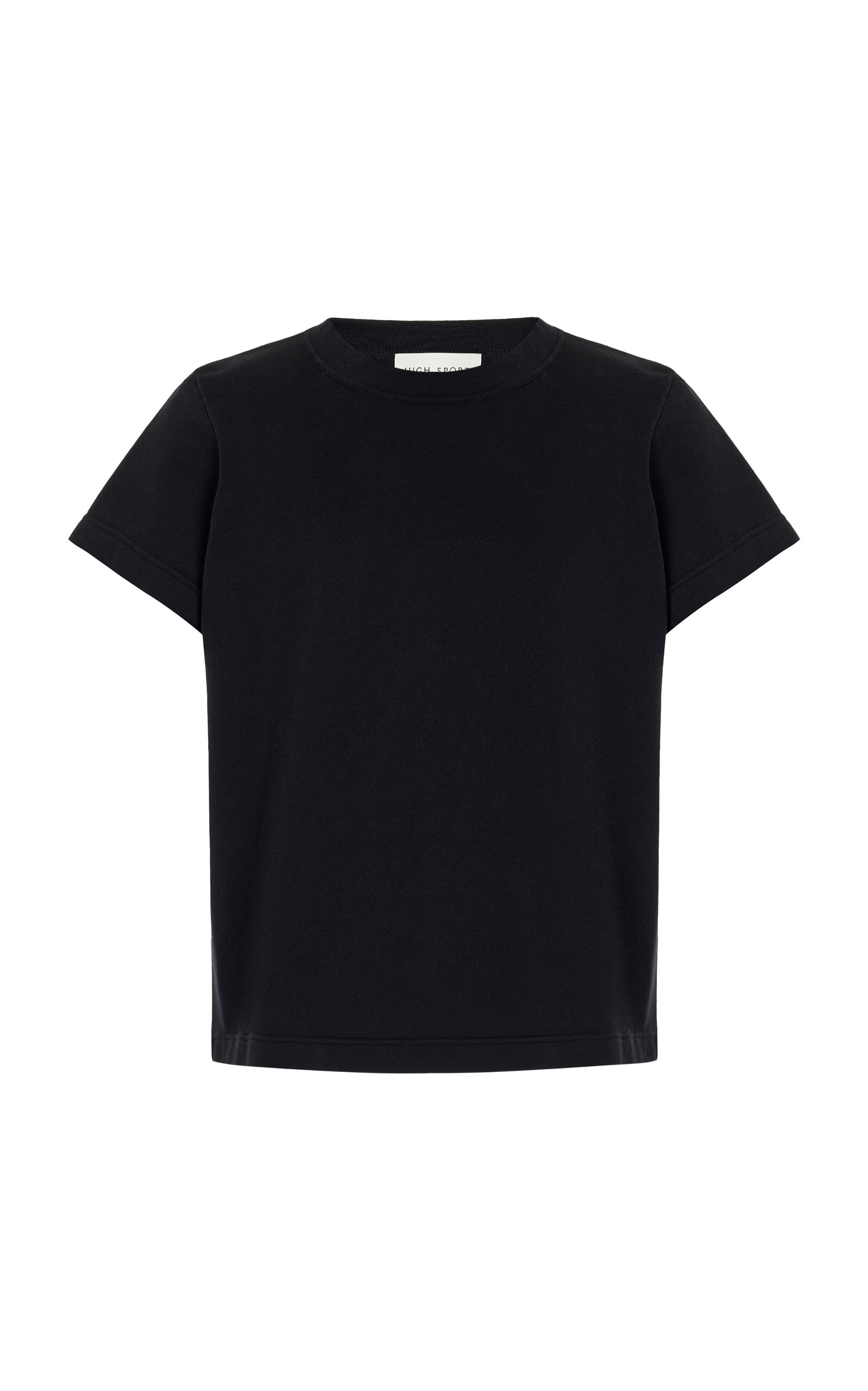 Shop High Sport Raff Cotton-blend Knit T-shirt In Black