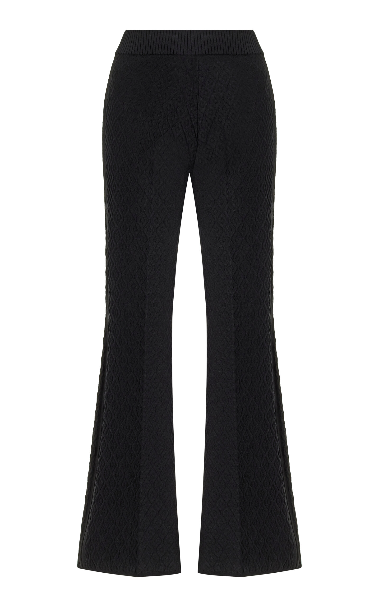 Kickit Flared Diamond-Jacquard Knit Pants