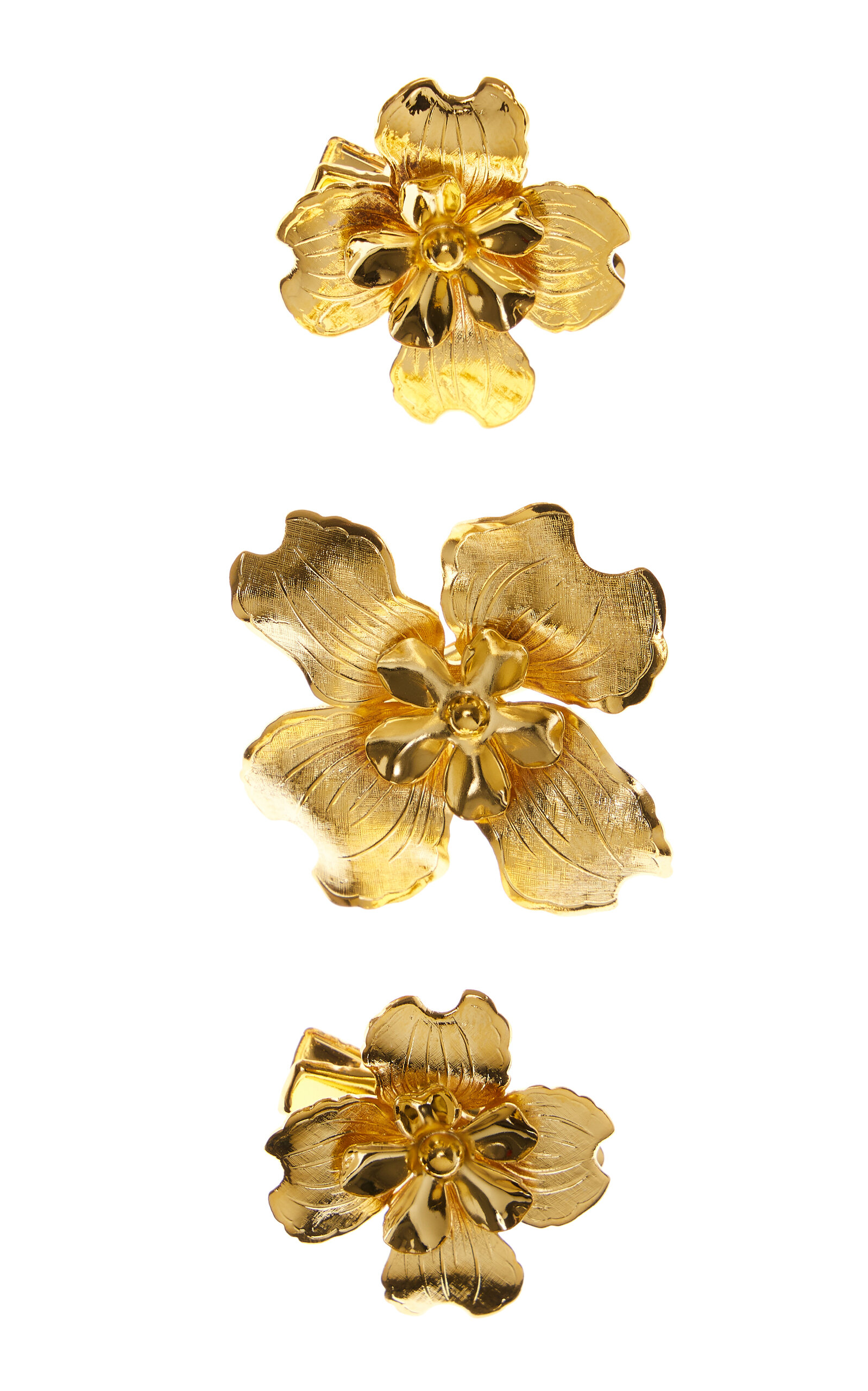 Alexandra Gold-Tone Flower Clip Set
