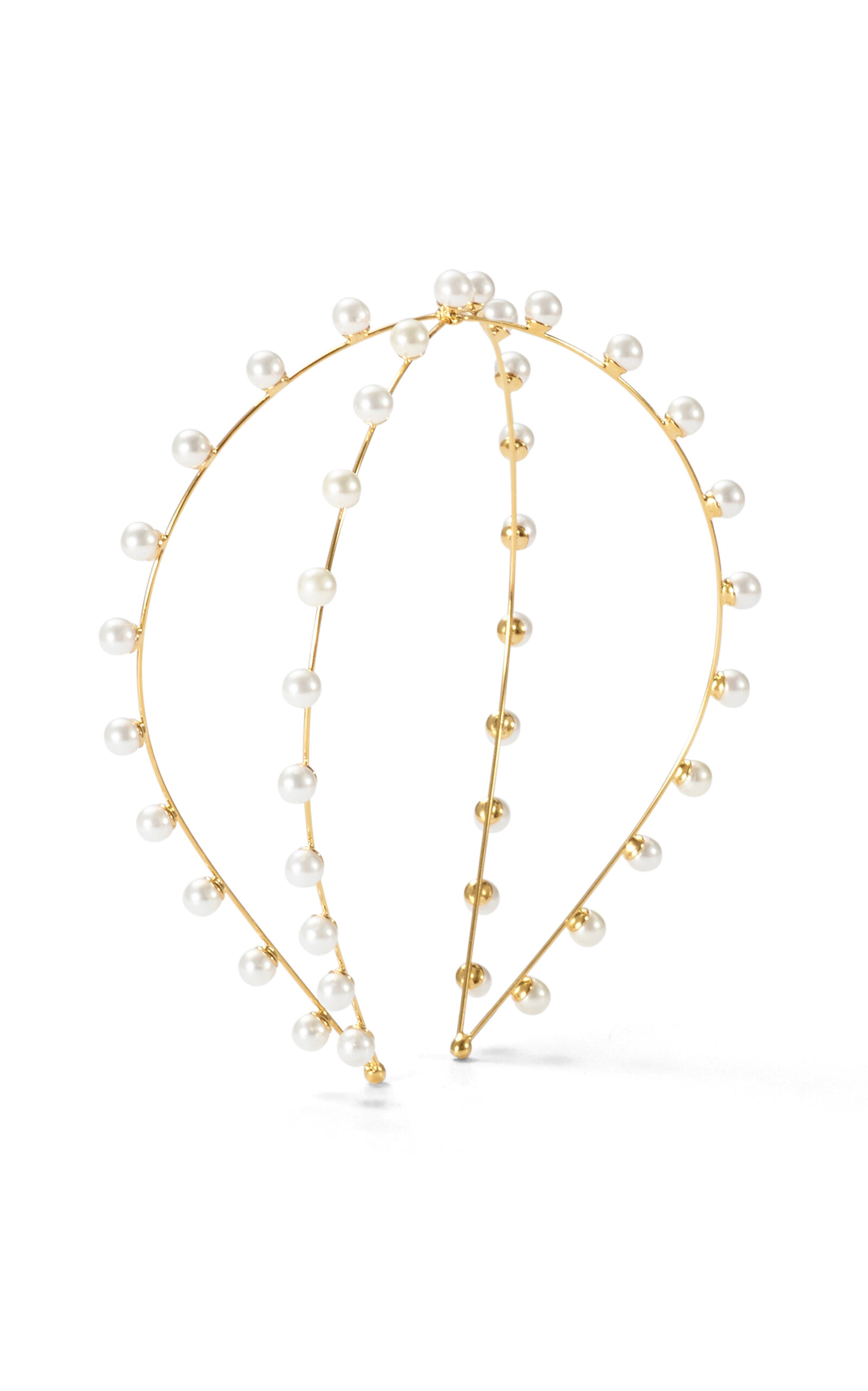 Lelet Ny Vera Faux Pearl Exes Headband In Gold