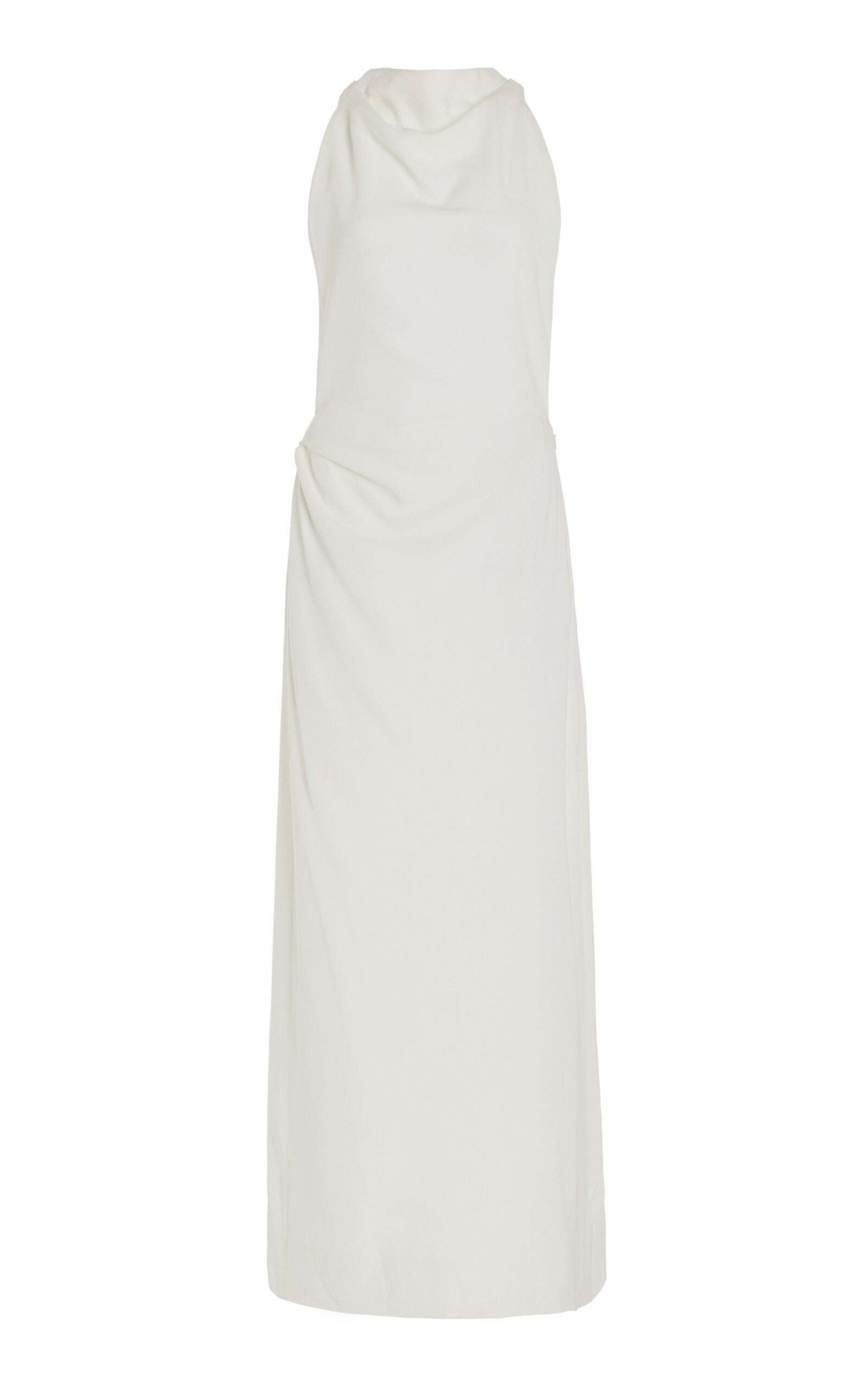 Proenza Schouler Faye Twist-back Matte-crepe Maxi Dress In White