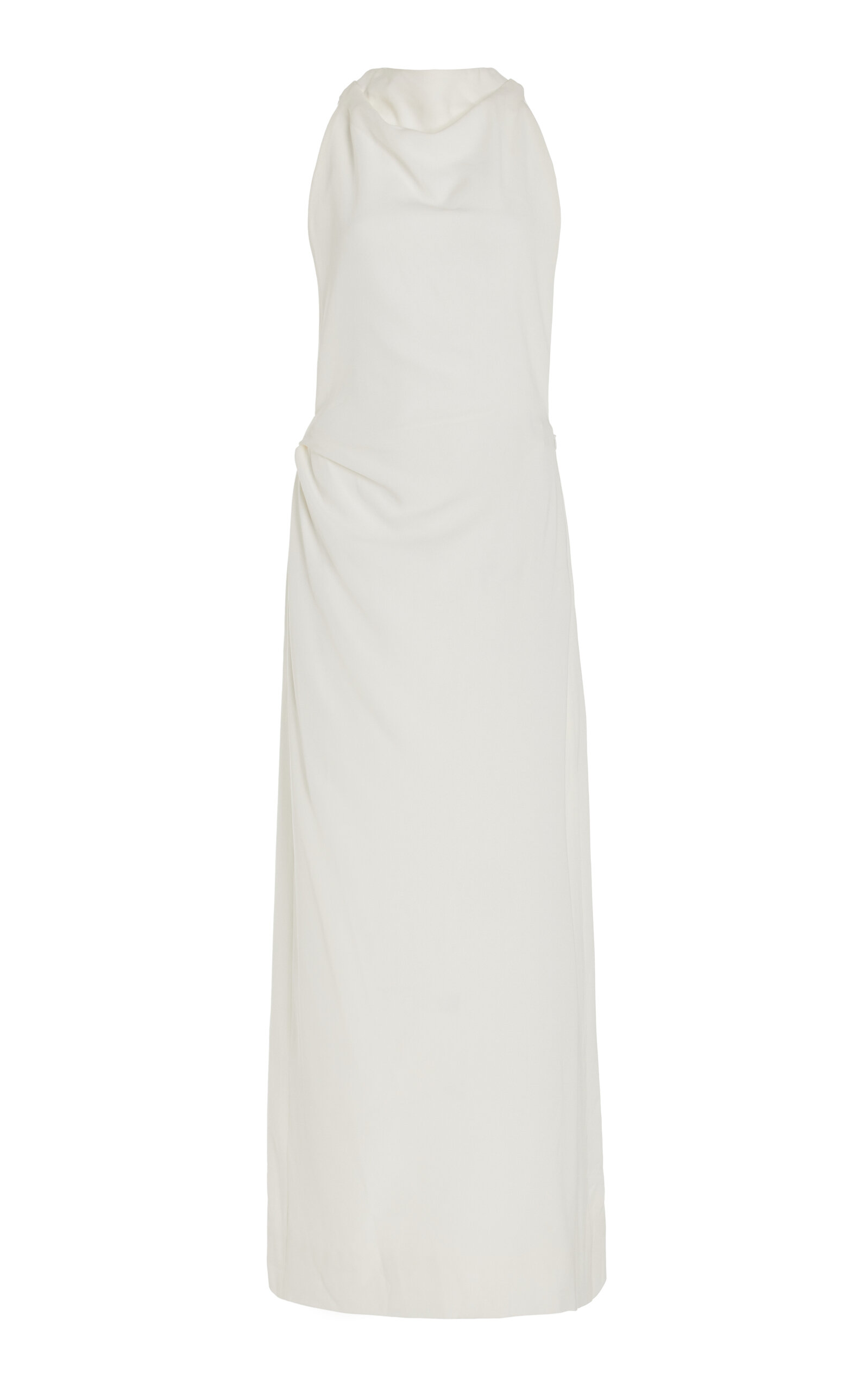 Proenza Schouler Faye Twist-Back Matte-Crepe Maxi Dress - White