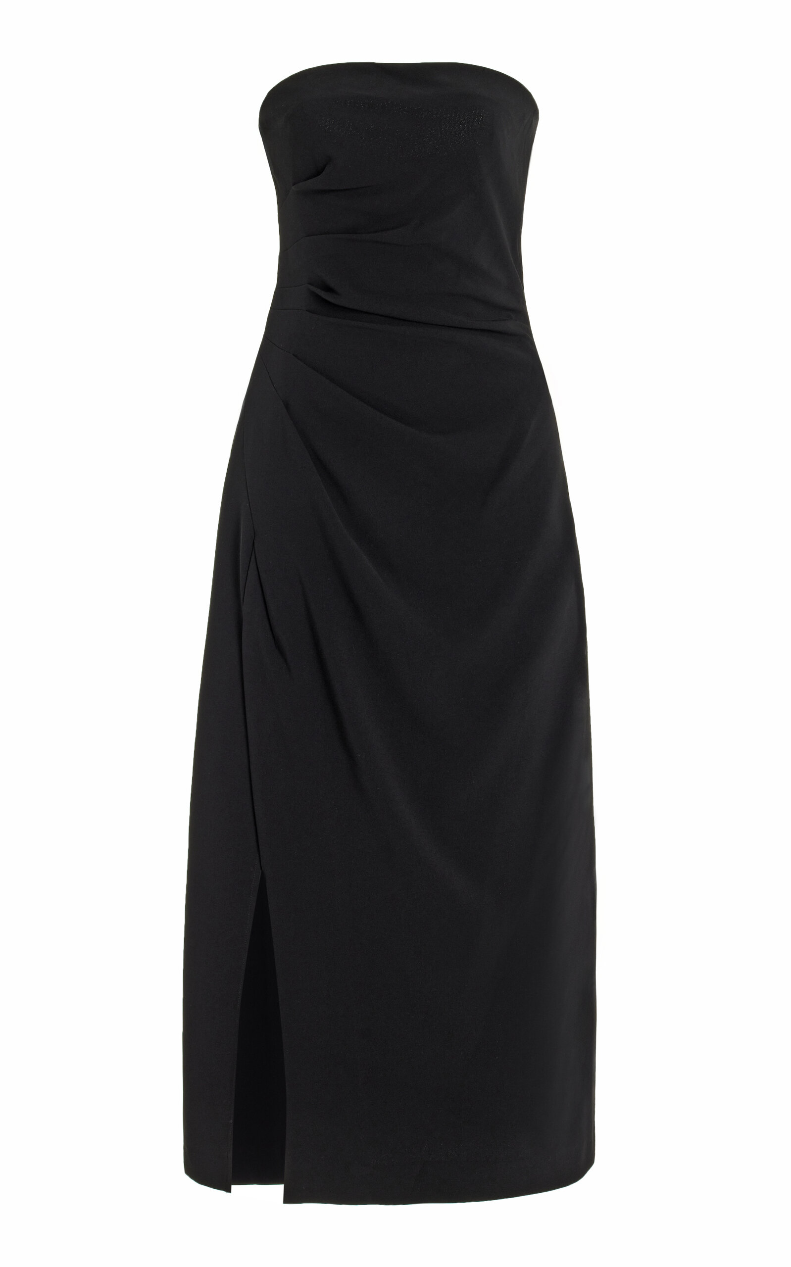 Proenza Schouler Shira Strapless Crepe Midi Dress - Black