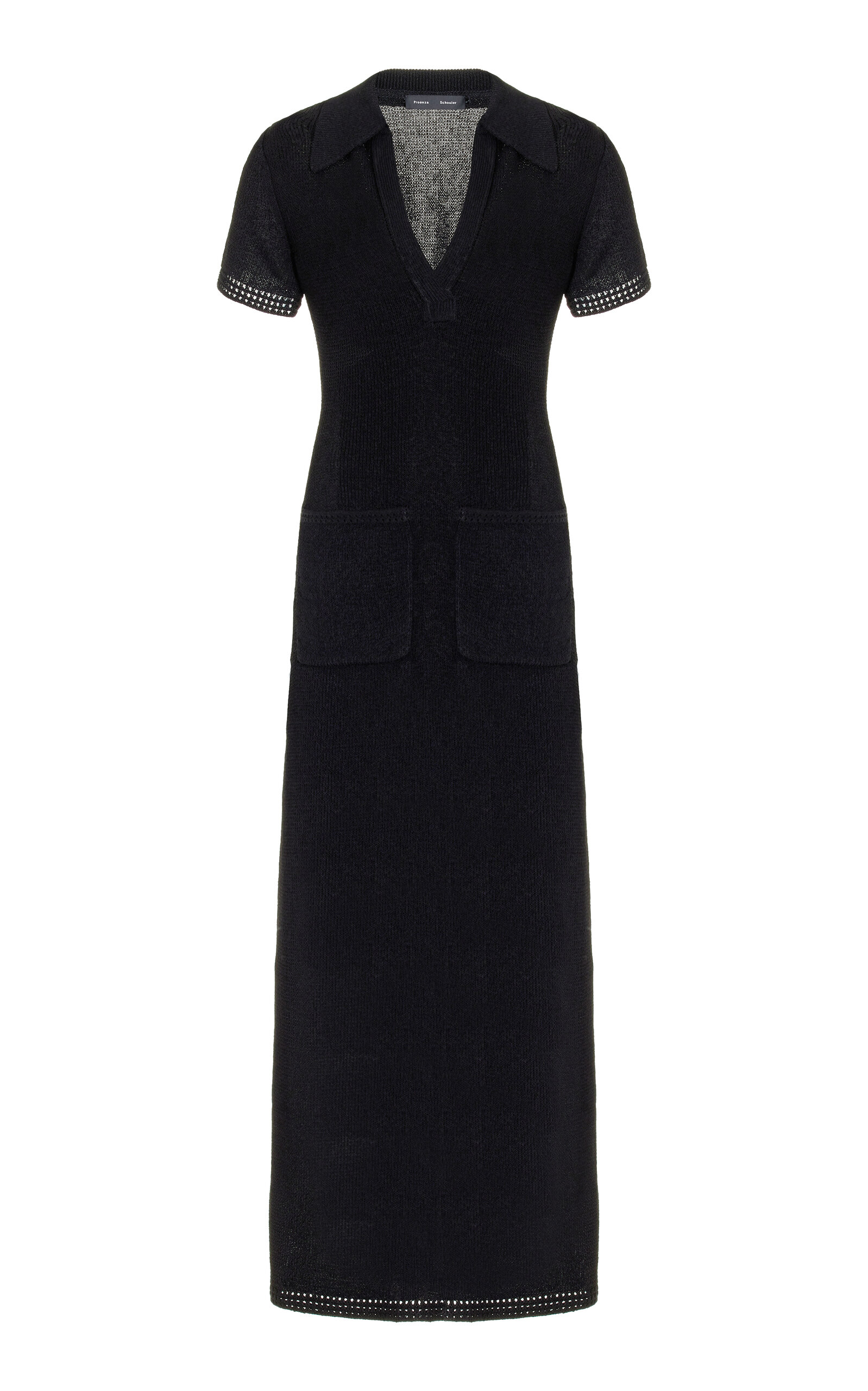 Proenza Schouler Auden Textured-knit Maxi Dress In Black
