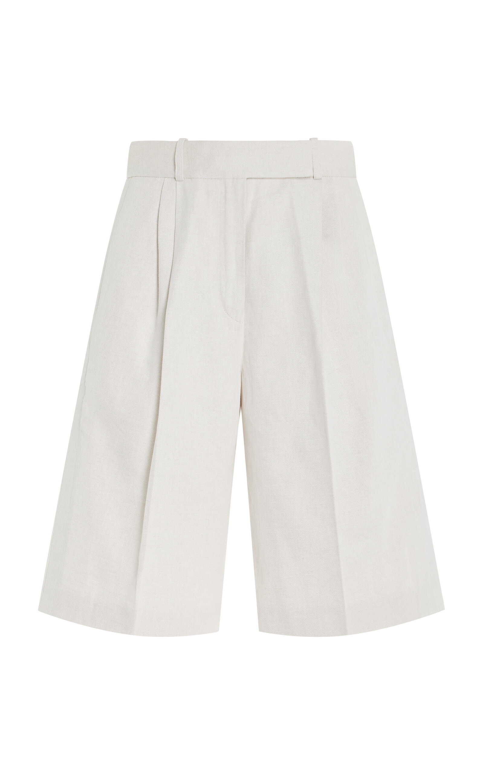 Shop Proenza Schouler Jenny Cotton-linen Shorts In White