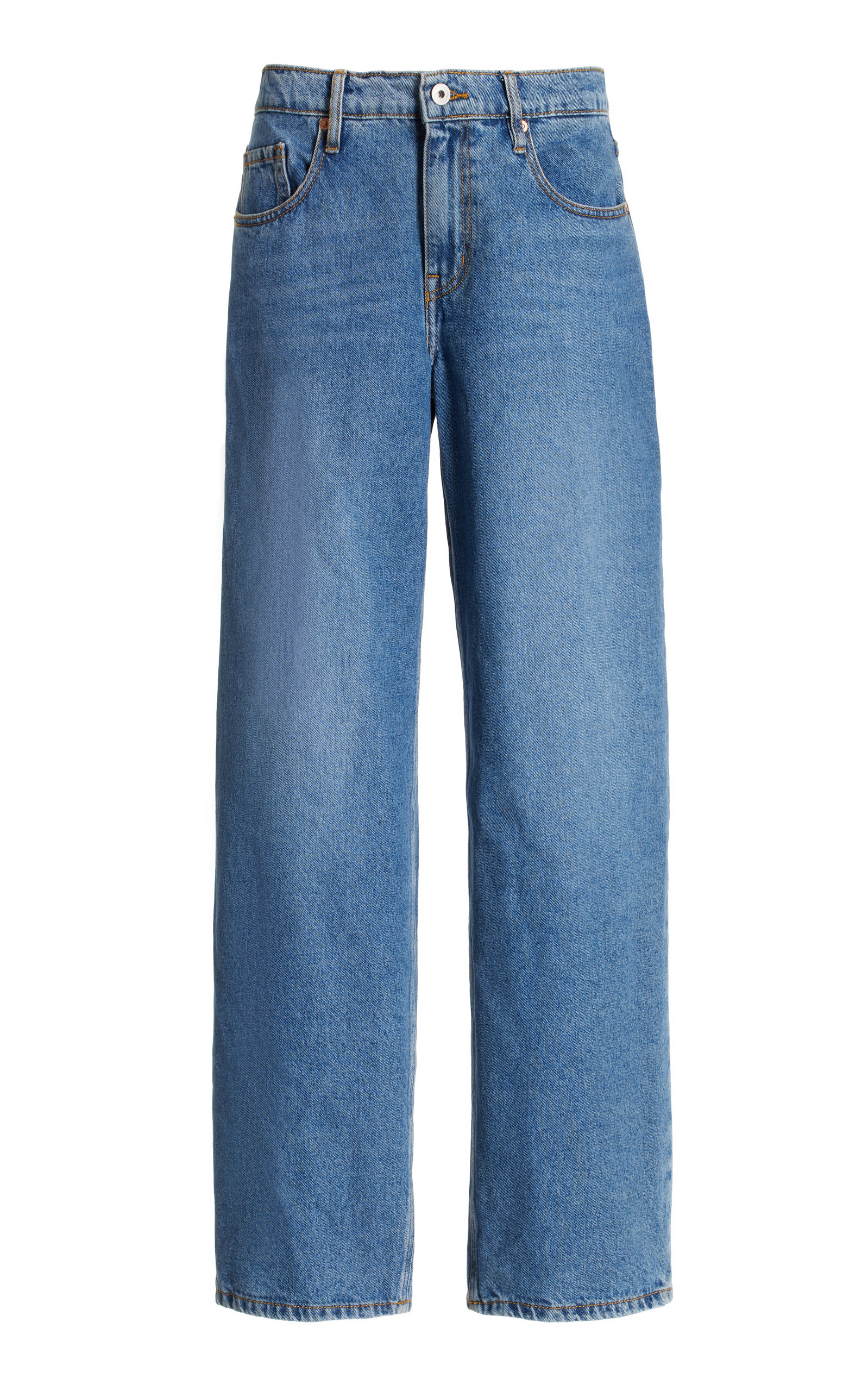 Avril Low-Rise Organic Denim Wide-Leg Jeans