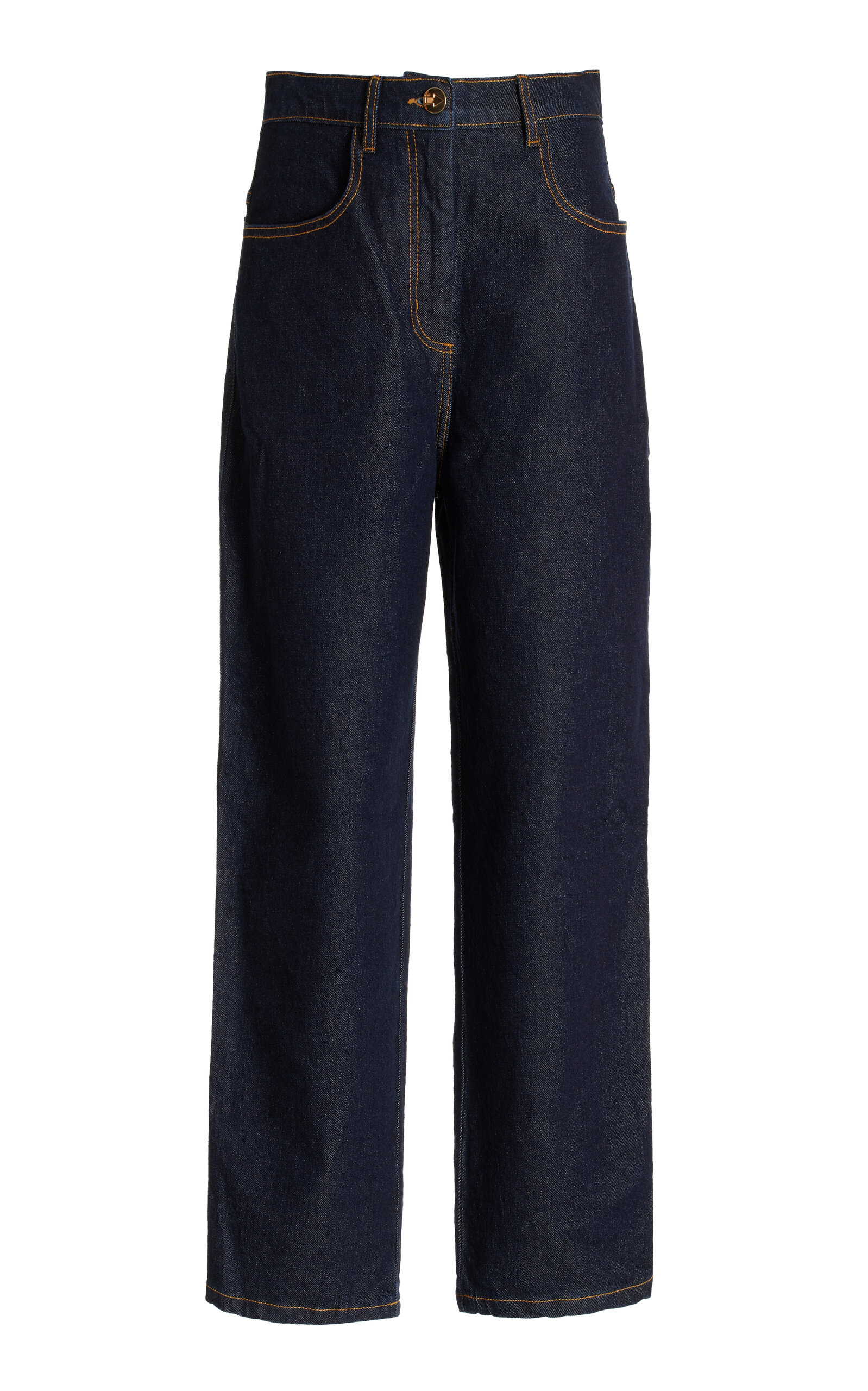 Outland Denim x Karen Walker Mod Drop-Rise Wide-Leg Jeans - Dark Wash