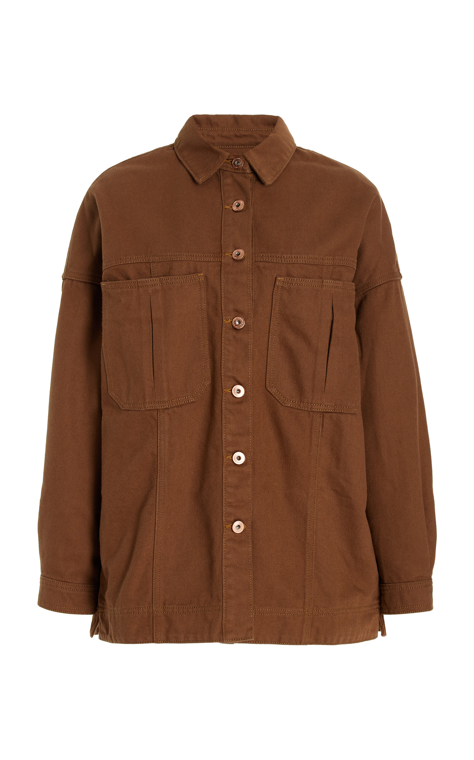 Shop Outland Denim Jenny Denim Jacket In Brown