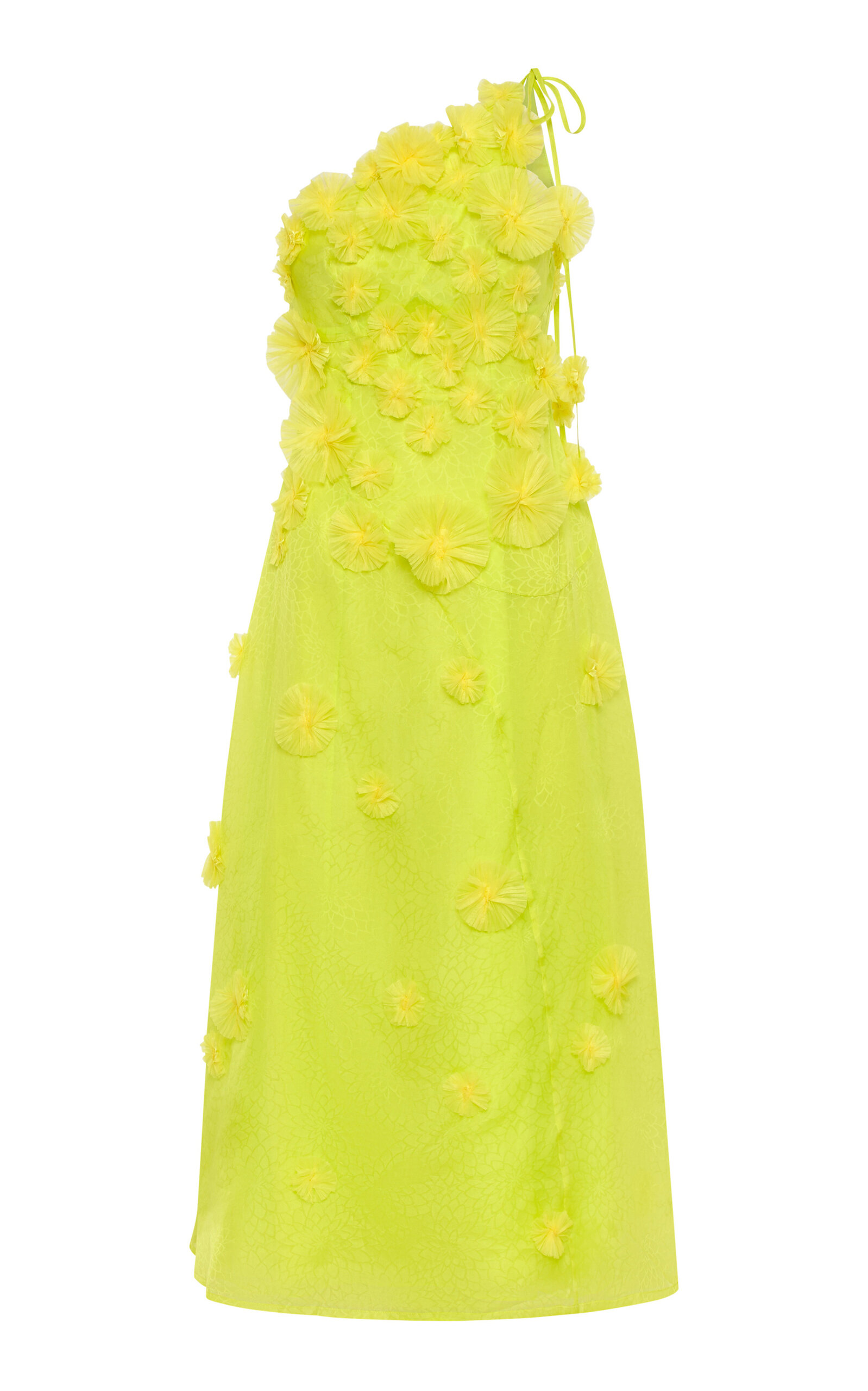 Rachel Gilbert Whitley Embellished Silk Midi Dress In Green