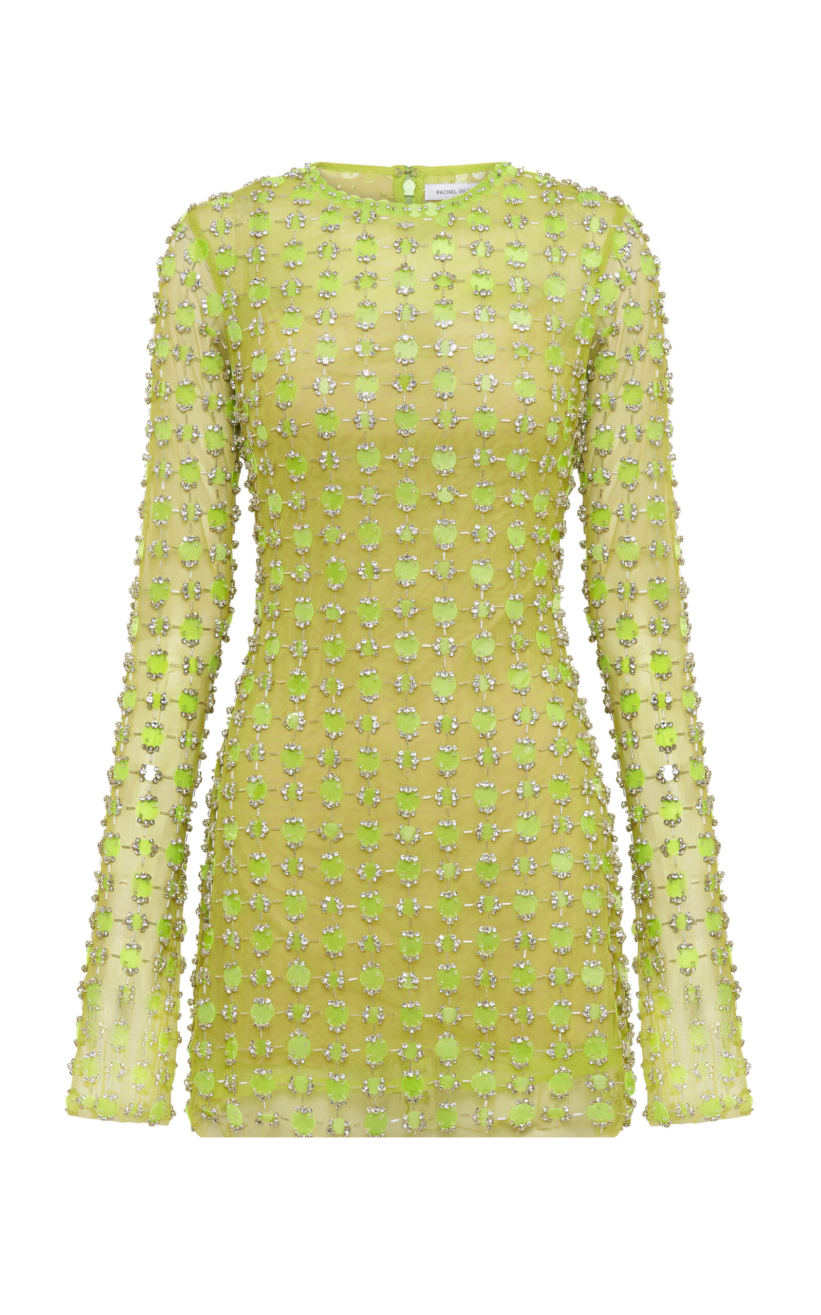 slim fit dress slacks Rachel Gilbert Matteo Beaded Mini Dress