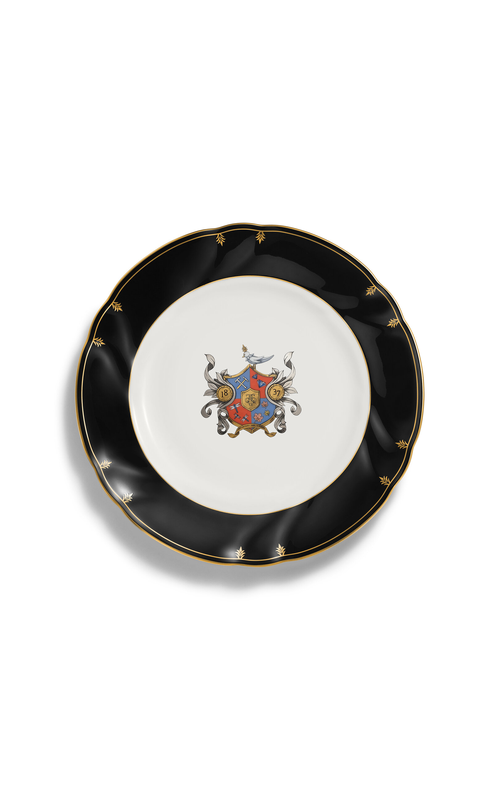 Tiffany & Co. Crest Bone China Dessert Plate - Black