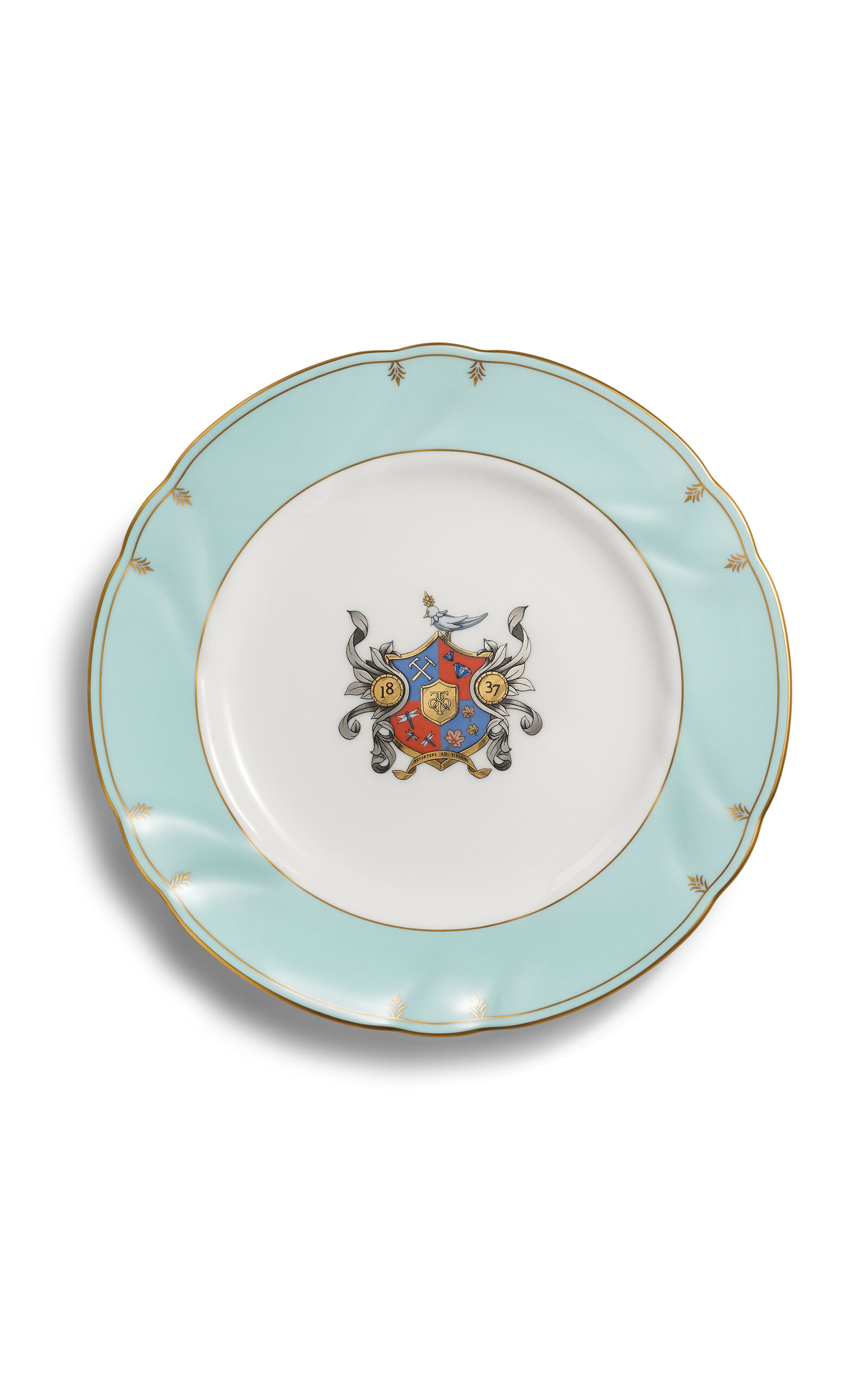 Tiffany & Co. Crest Bone China Dessert Plate - Blue