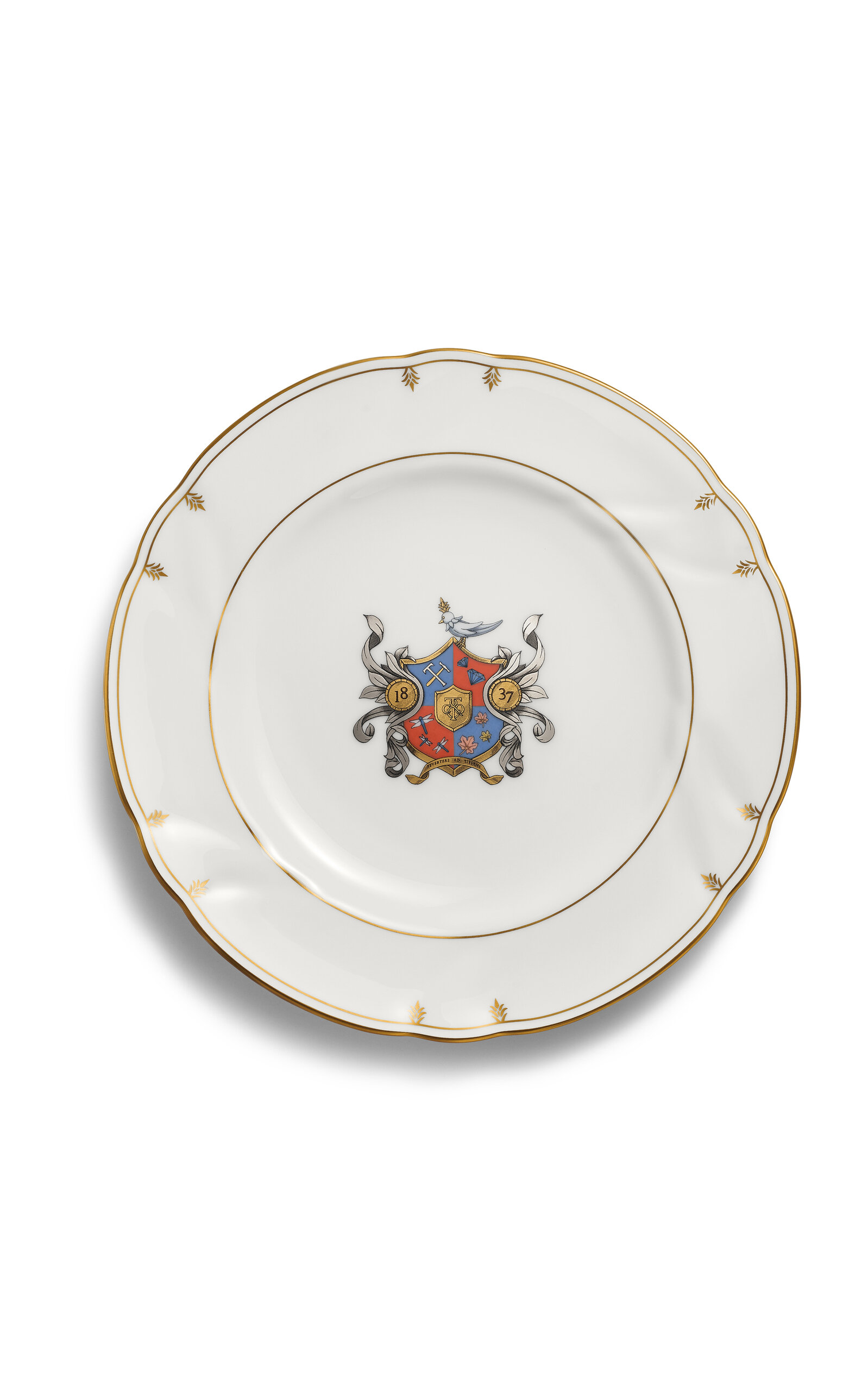 Tiffany & Co. Crest Bone China Dessert Plate - White