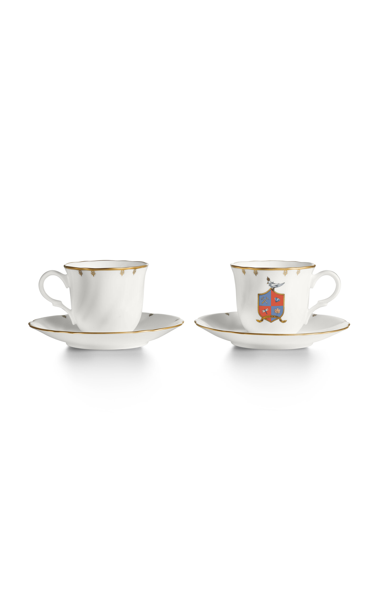 Tiffany & Co. Crest Set-of-Two Bone China Espresso Cup - White - Women's Home