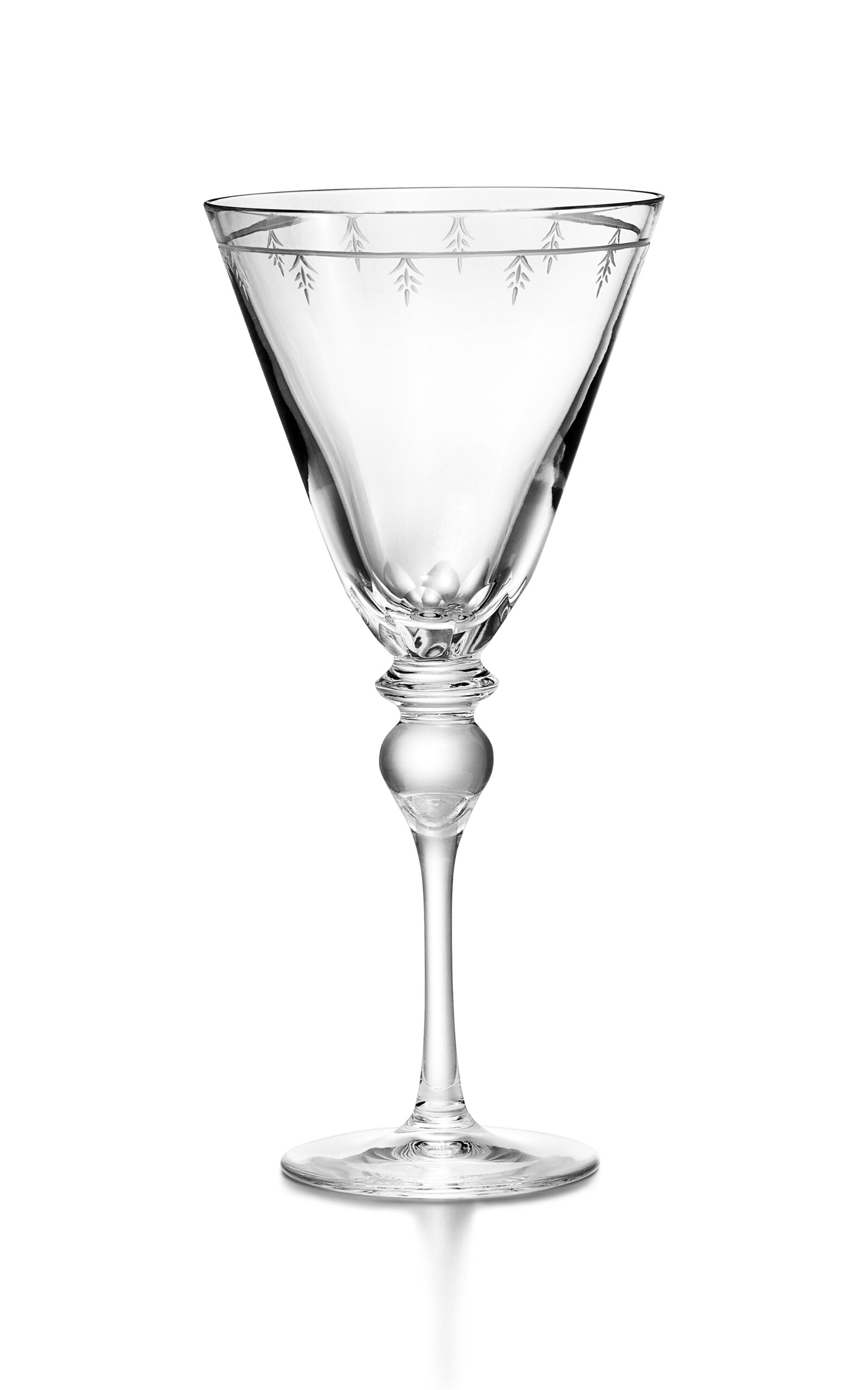 Tiffany & Co. Crest Crystal White Wine Glass - White